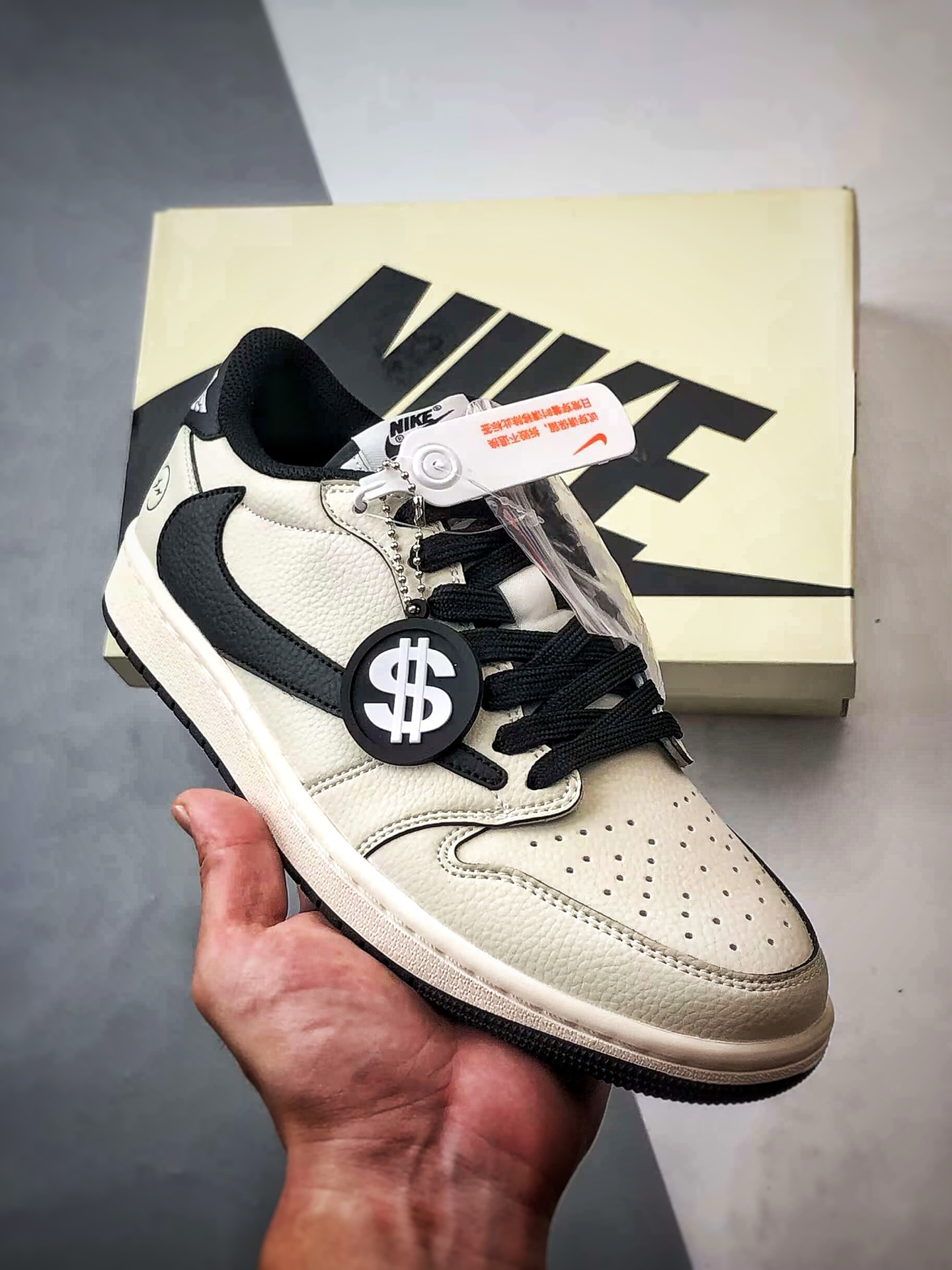Air Jordan 1 Low OG ”高端定制” 闪电米白黑倒钩 LK1099-061