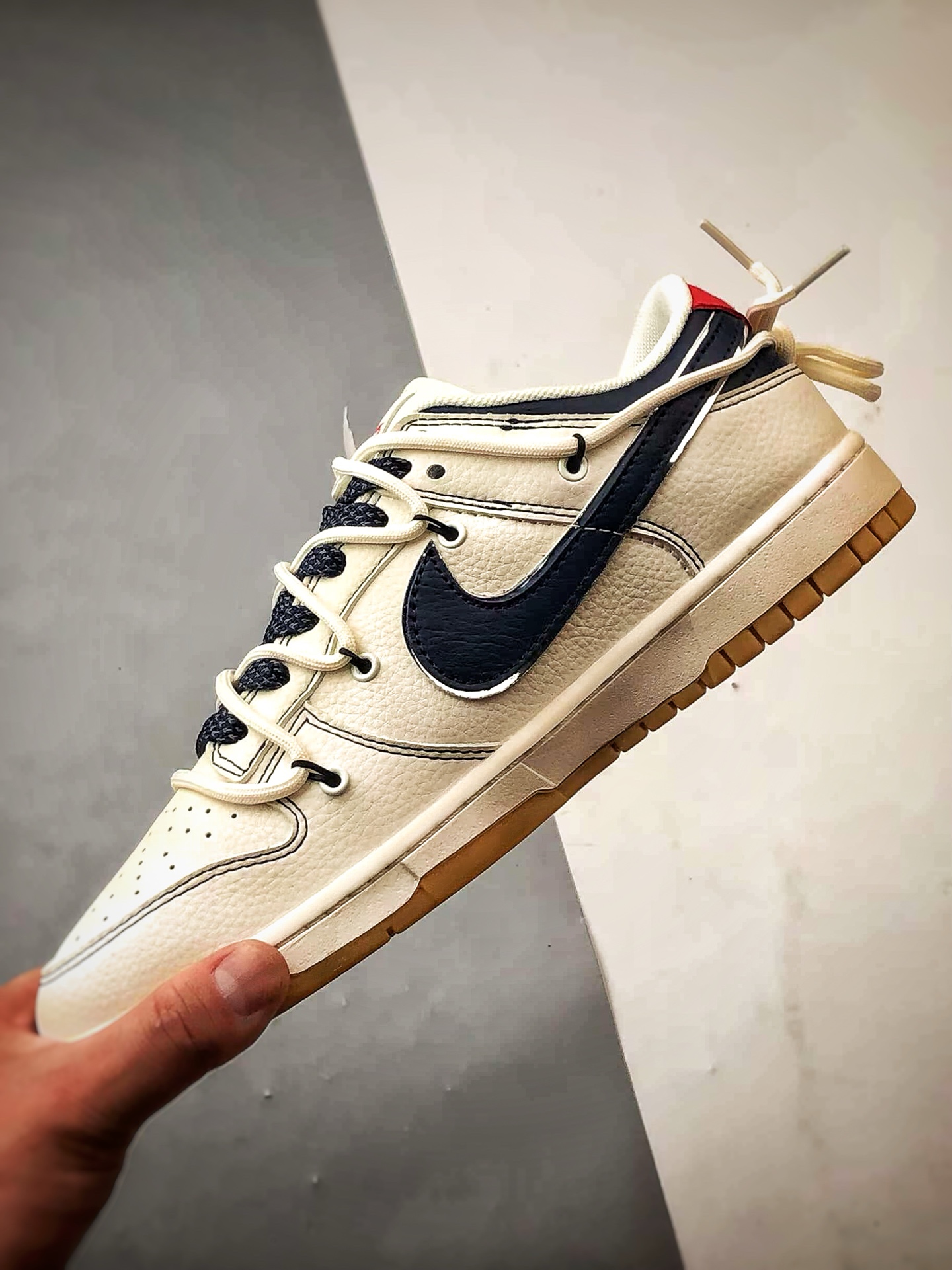 NK Dunk Low Retro ”DIY高端定制” Sup米深蓝生胶解构 低帮休闲运动板鞋 FC1688-217