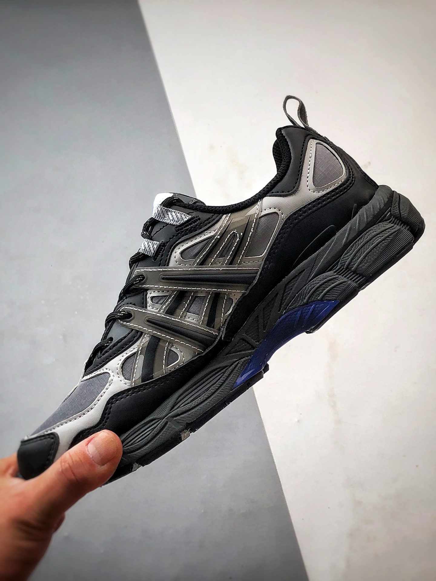 200 Asics Gel-NYC 复古单品 黑灰蓝 亚瑟士新款厚底街头运动休闲鞋