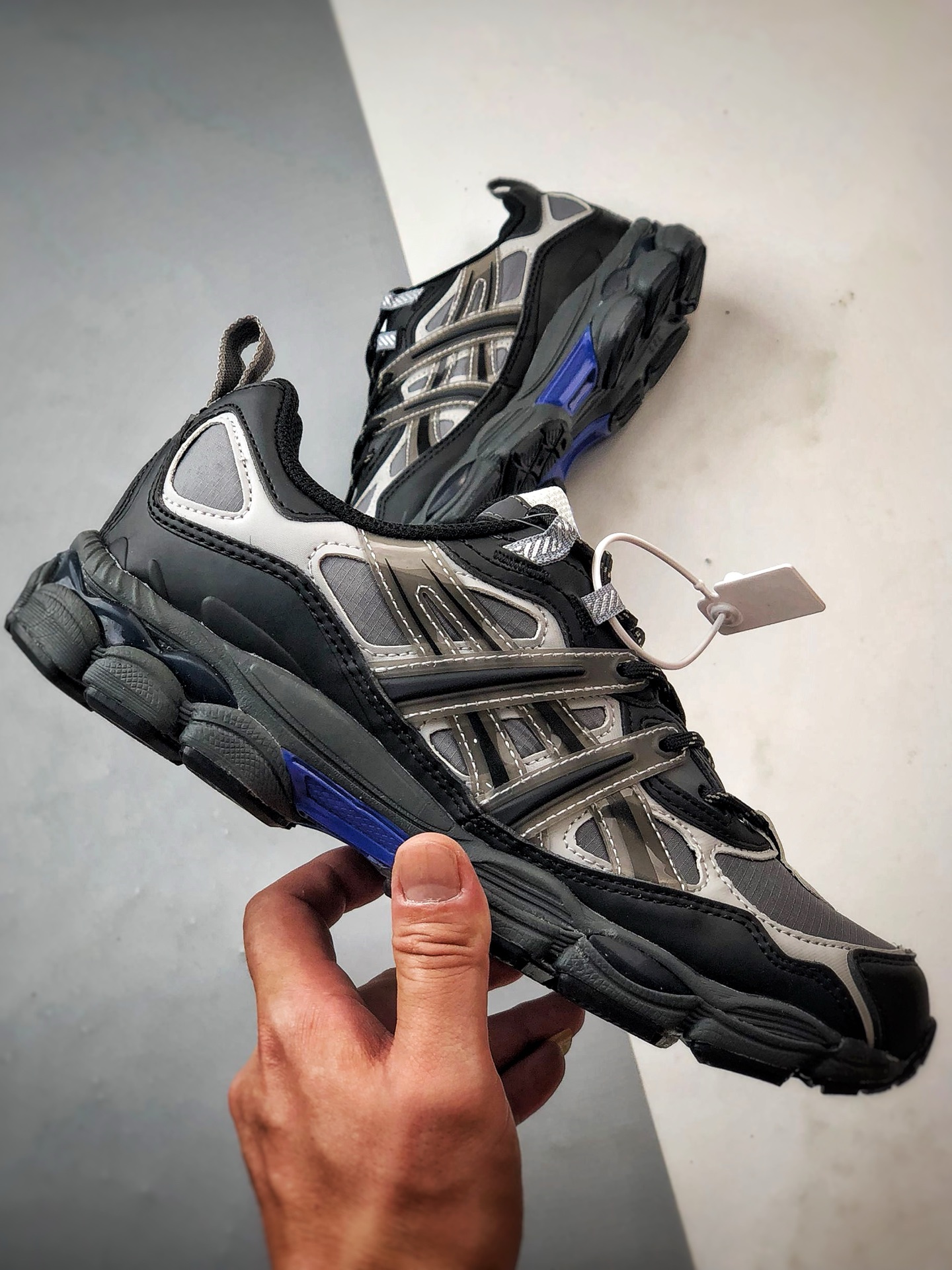 200 Asics Gel-NYC 复古单品 黑灰蓝 亚瑟士新款厚底街头运动休闲鞋