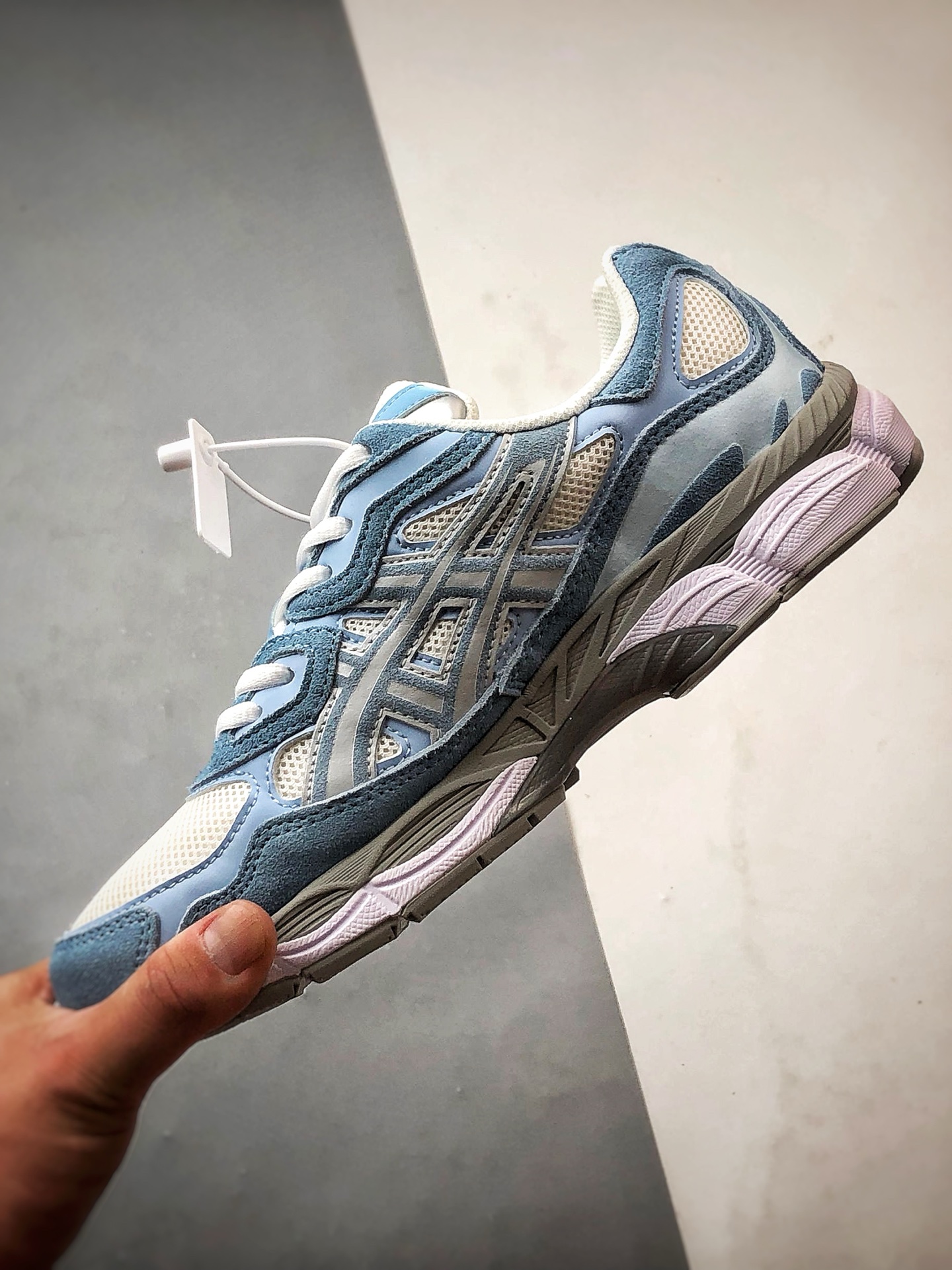 200 Asics Gel-NYC 复古单品 蓝灰色 亚瑟士新款厚底街头运动休闲鞋