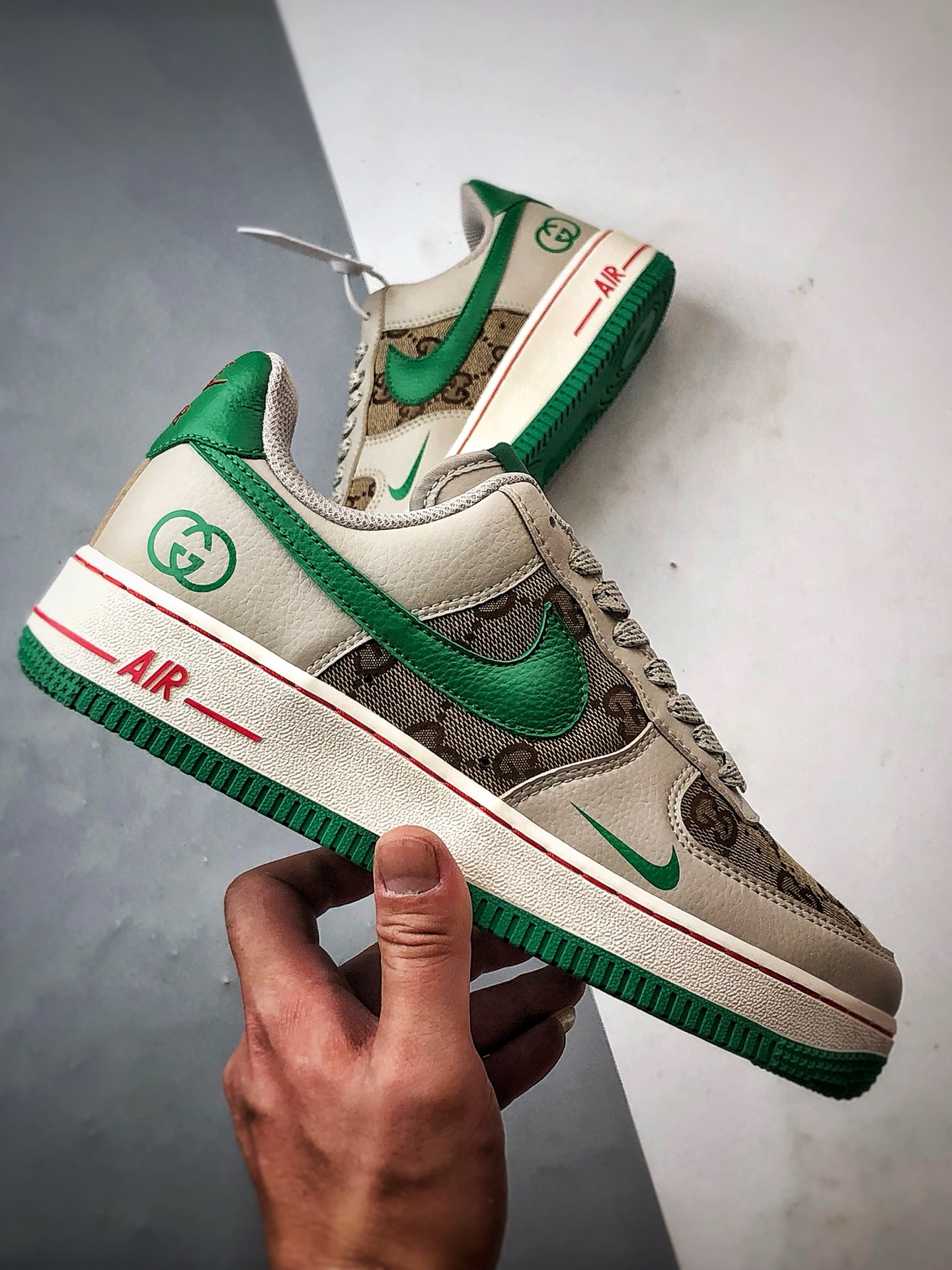 280 Gucci x Air Force 1 Low 老花灰棕绿 LW9279-003