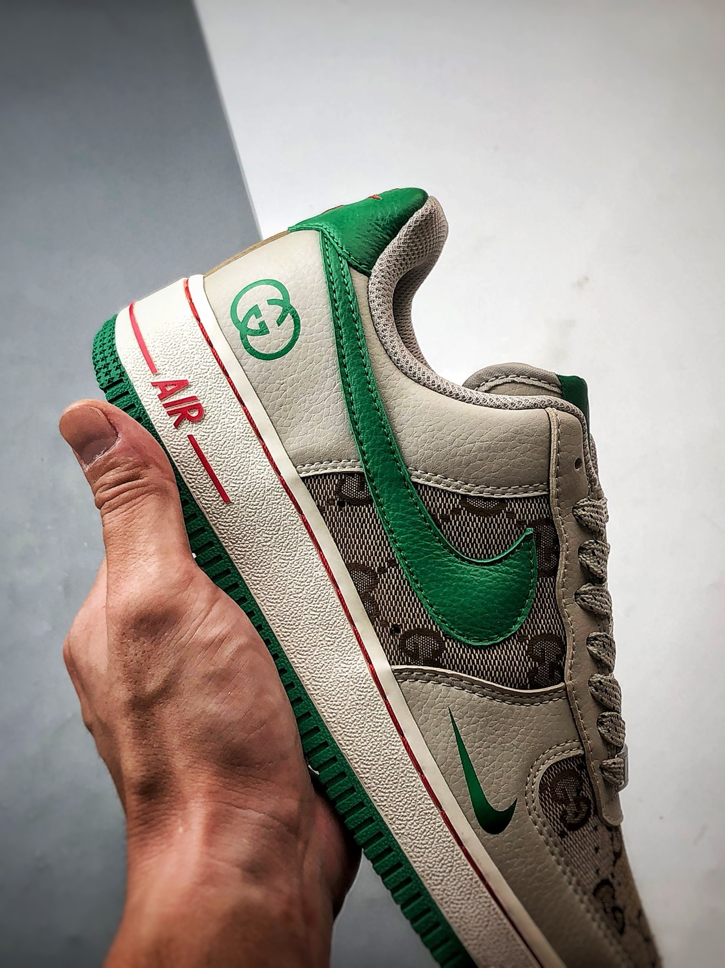 280 Gucci x Air Force 1 Low 老花灰棕绿 LW9279-003