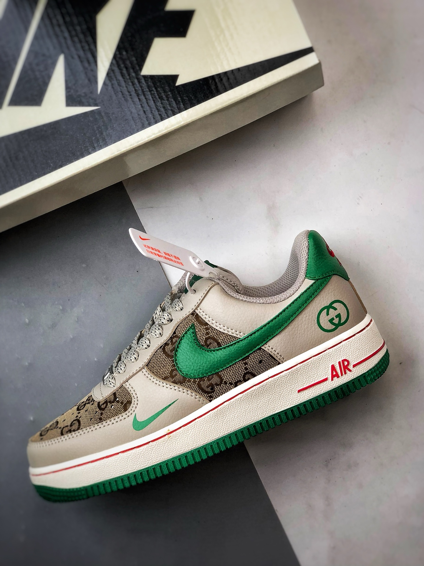 280 Gucci x Air Force 1 Low 老花灰棕绿 LW9279-003