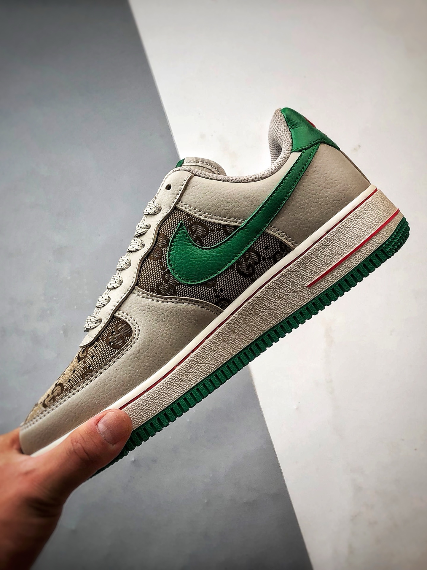 280 Gucci x Air Force 1 Low 老花灰棕绿 LW9279-003