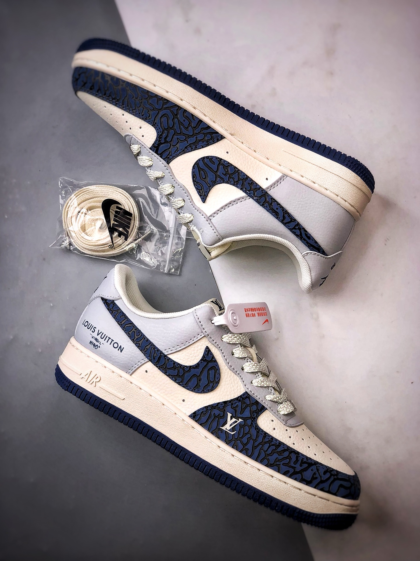 280 LV x Air Force 1 Low 白灰蓝石斑纹 JJ2508-701