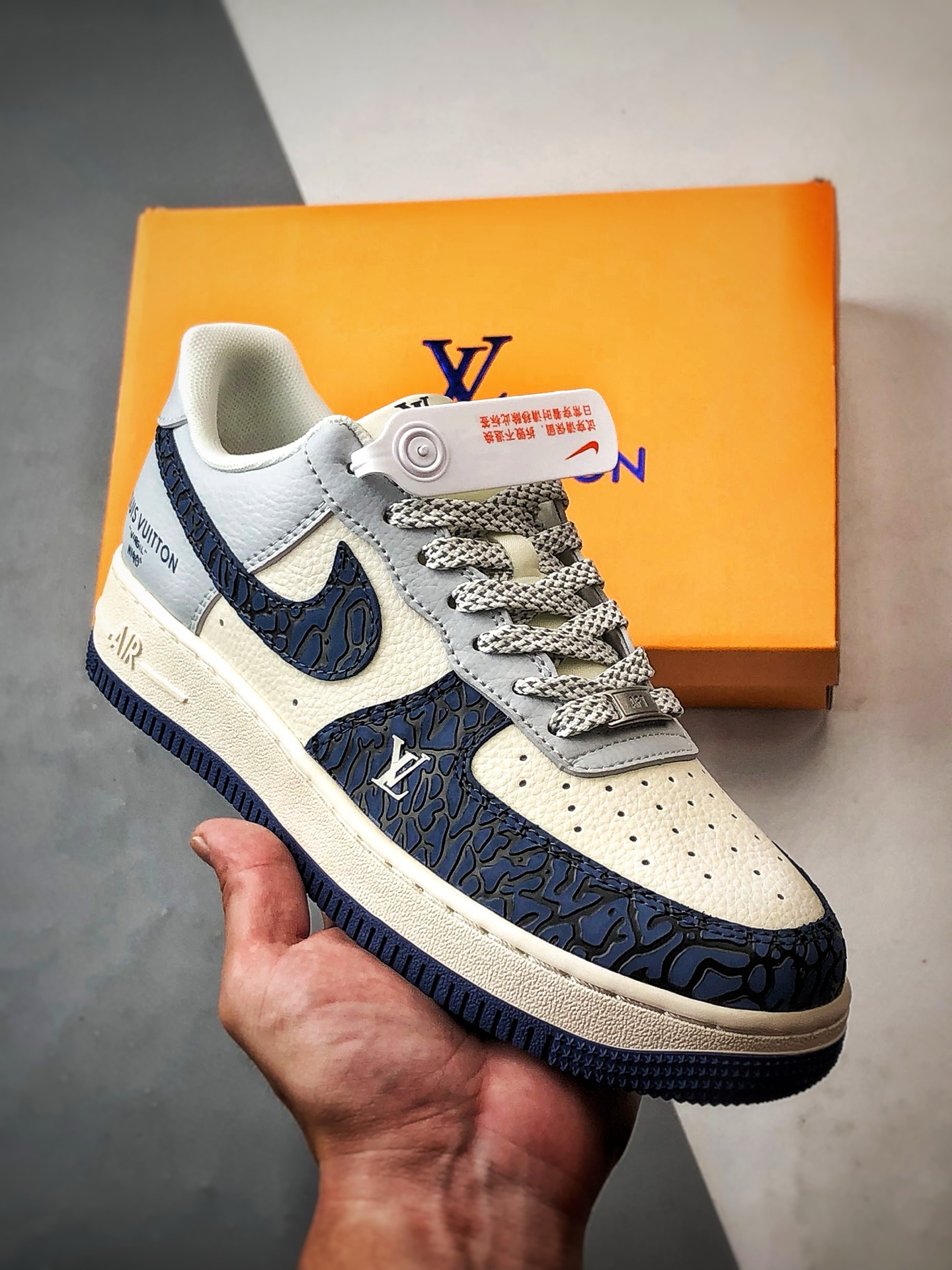 280 LV x Air Force 1 Low 白灰蓝石斑纹 JJ2508-701