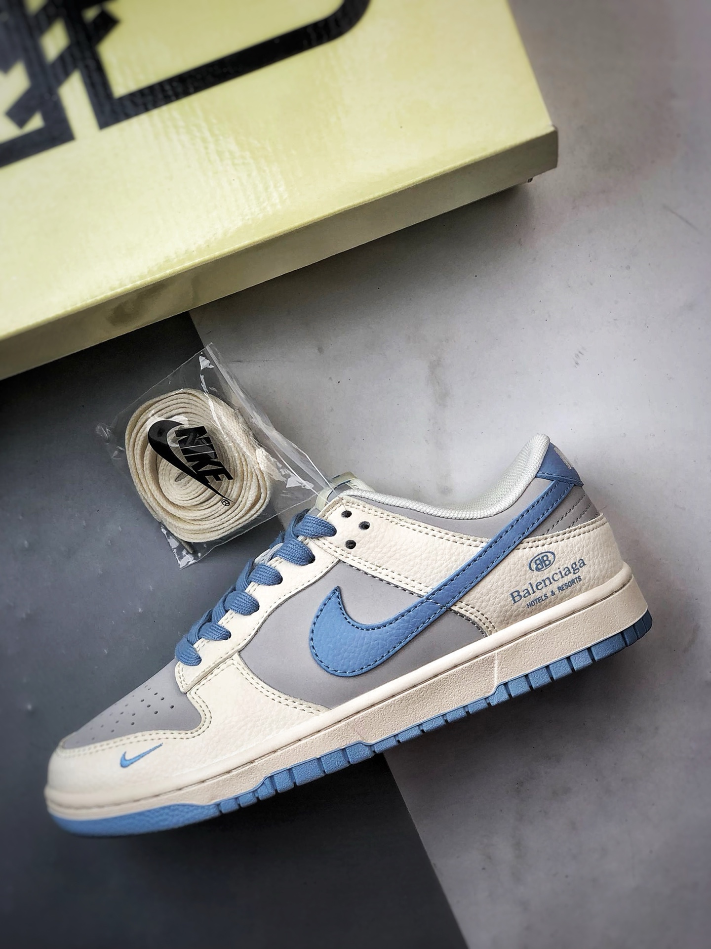 NK Dunk Low Retro ”DIY高端定制” 巴黎米白灰蓝 低帮休闲运动板鞋 ZH2598-273