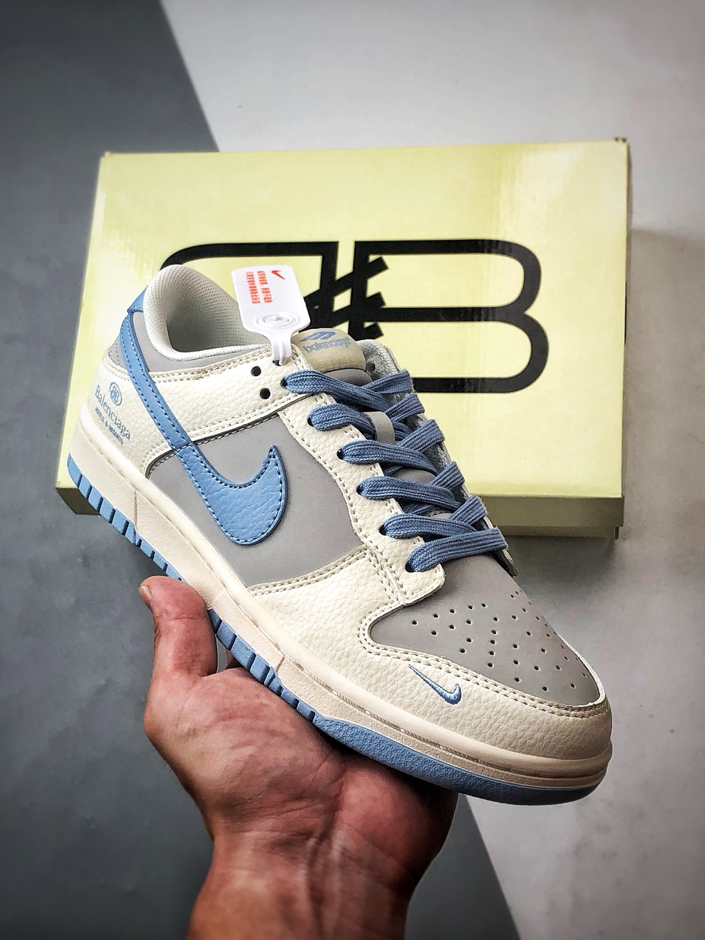 NK Dunk Low Retro ”DIY高端定制” 巴黎米白灰蓝 低帮休闲运动板鞋 ZH2598-273