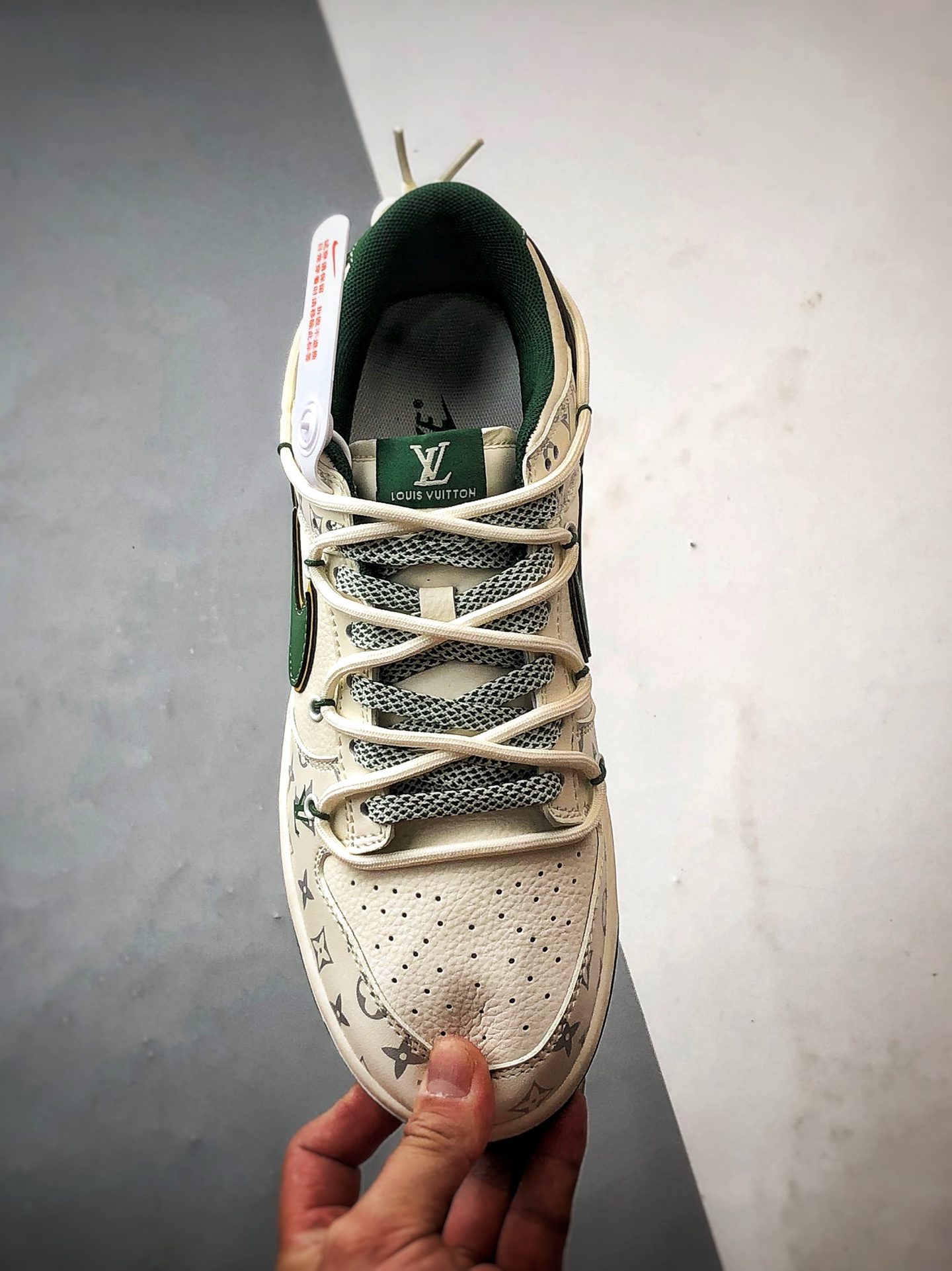 NK Dunk Low Retro ”DIY高端定制” LV米白绿解构 低帮休闲运动板鞋 DM6868-103