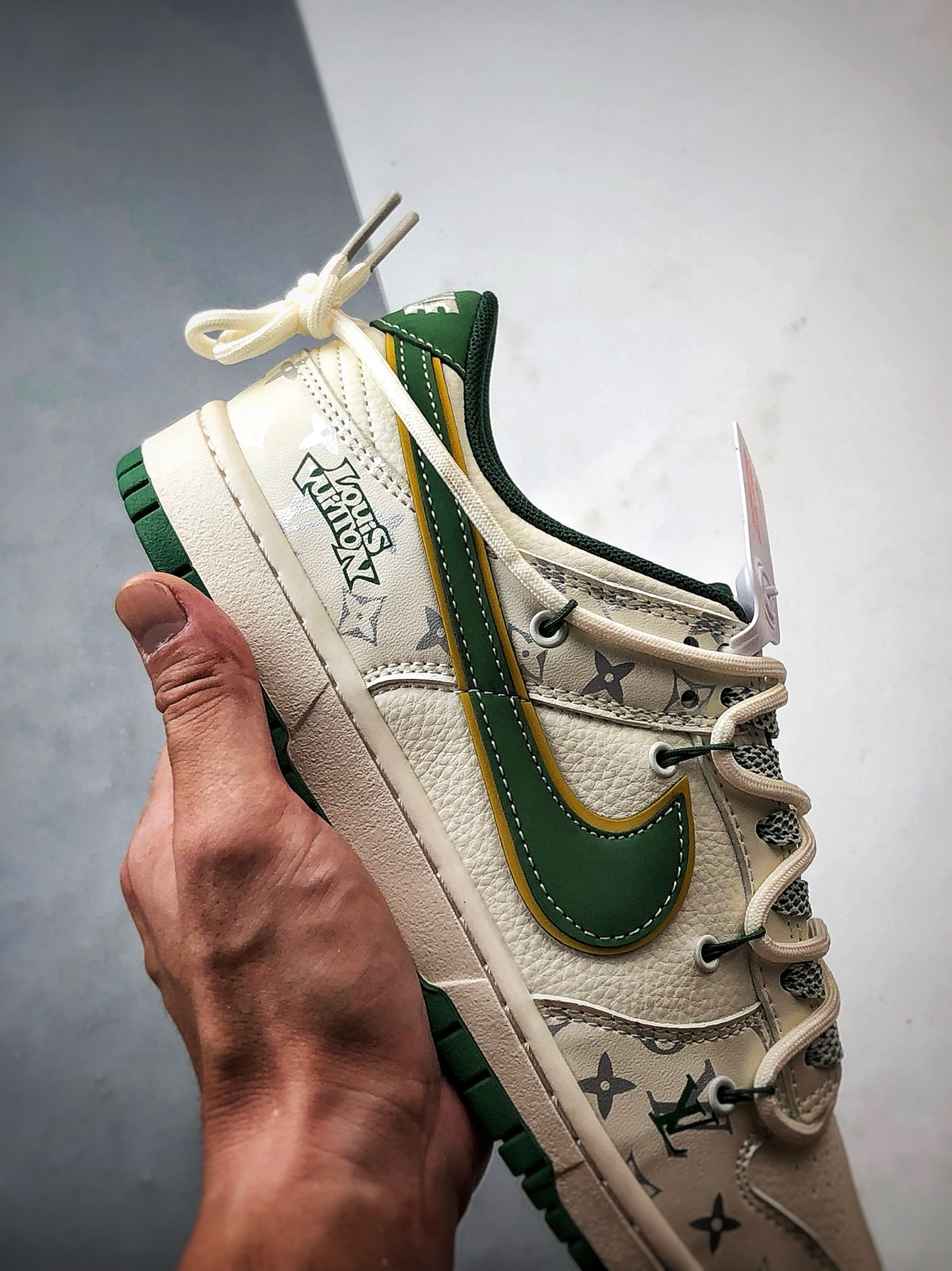 NK Dunk Low Retro ”DIY高端定制” LV米白绿解构 低帮休闲运动板鞋 DM6868-103