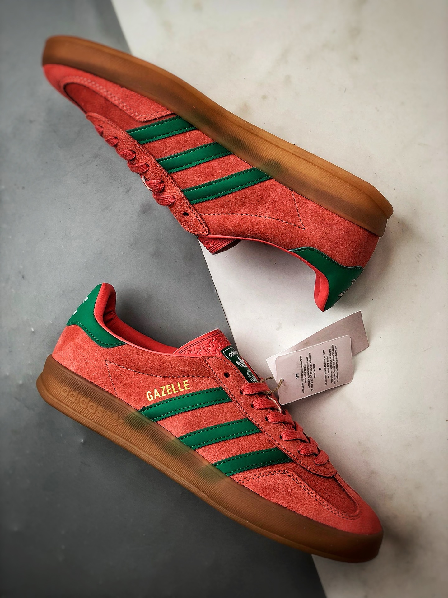 AD Originals Gazelle Indoor 红绿色 三叶草复古休闲运动板鞋 JH5407-莆田鞋,莆田鞋货源,高仿鞋,高仿鞋货源,安福档口,莆田高仿鞋,莆田鞋批发,高仿鞋批发,莆田高仿运动鞋,高仿运动鞋,莆田运动鞋 AD Originals Gazelle Indoor 红绿色 三叶草复古休闲运动板鞋 JH5407