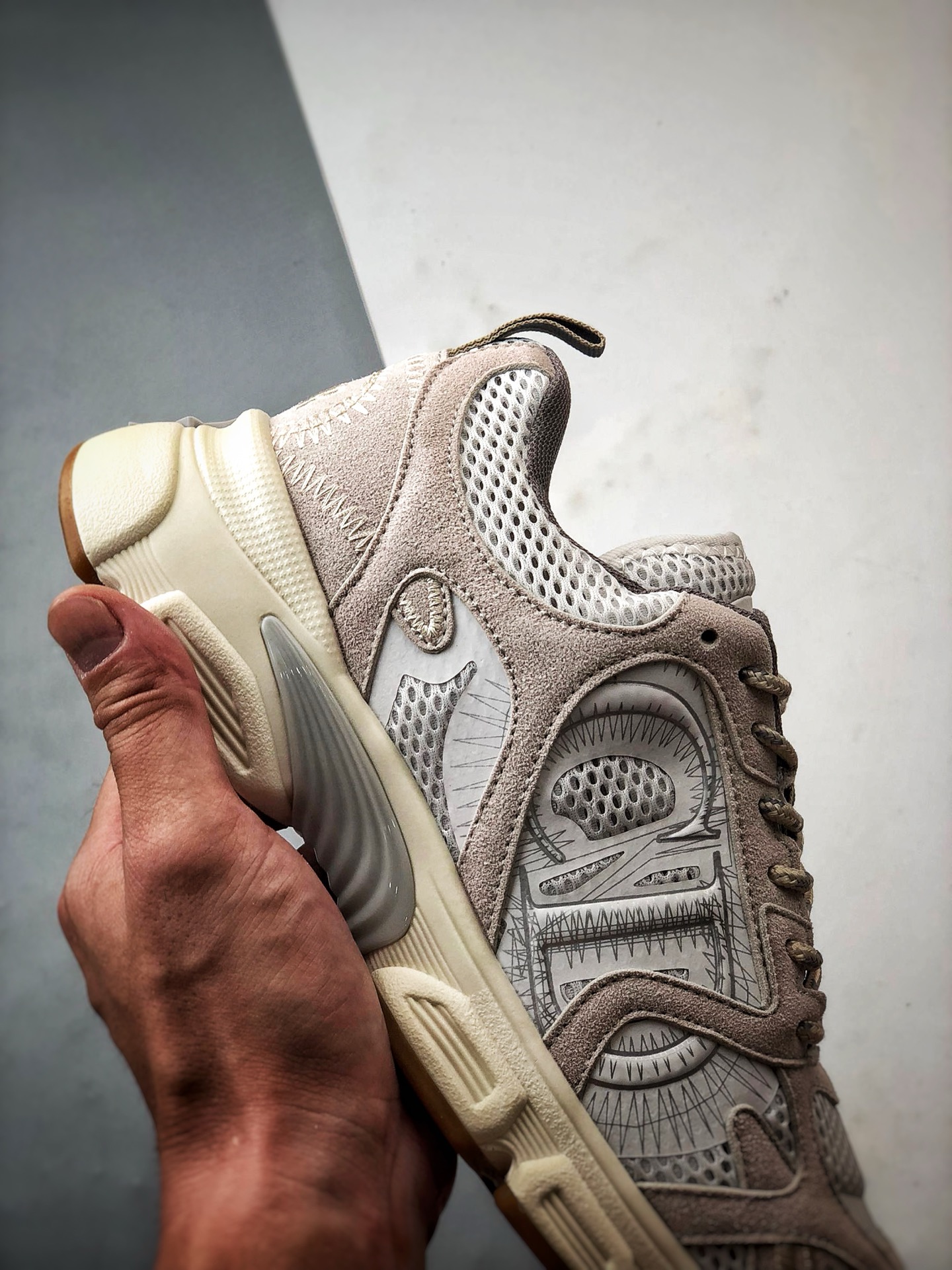 Dior/迪奥 Chrono系列 米白 25ss本季最新单品 圆头系带生活休闲运动鞋-Chinese UA Cheap High Quatity Brand Clothes Bags handbags Sneakers wholesale wholesaler seller from China Factory suppliers Fashion Clothing Shoes best Quality Beautiful Price Dior/迪奥 Chrono系列 米白 25ss本季最新单品 圆头系带生活休闲运动鞋