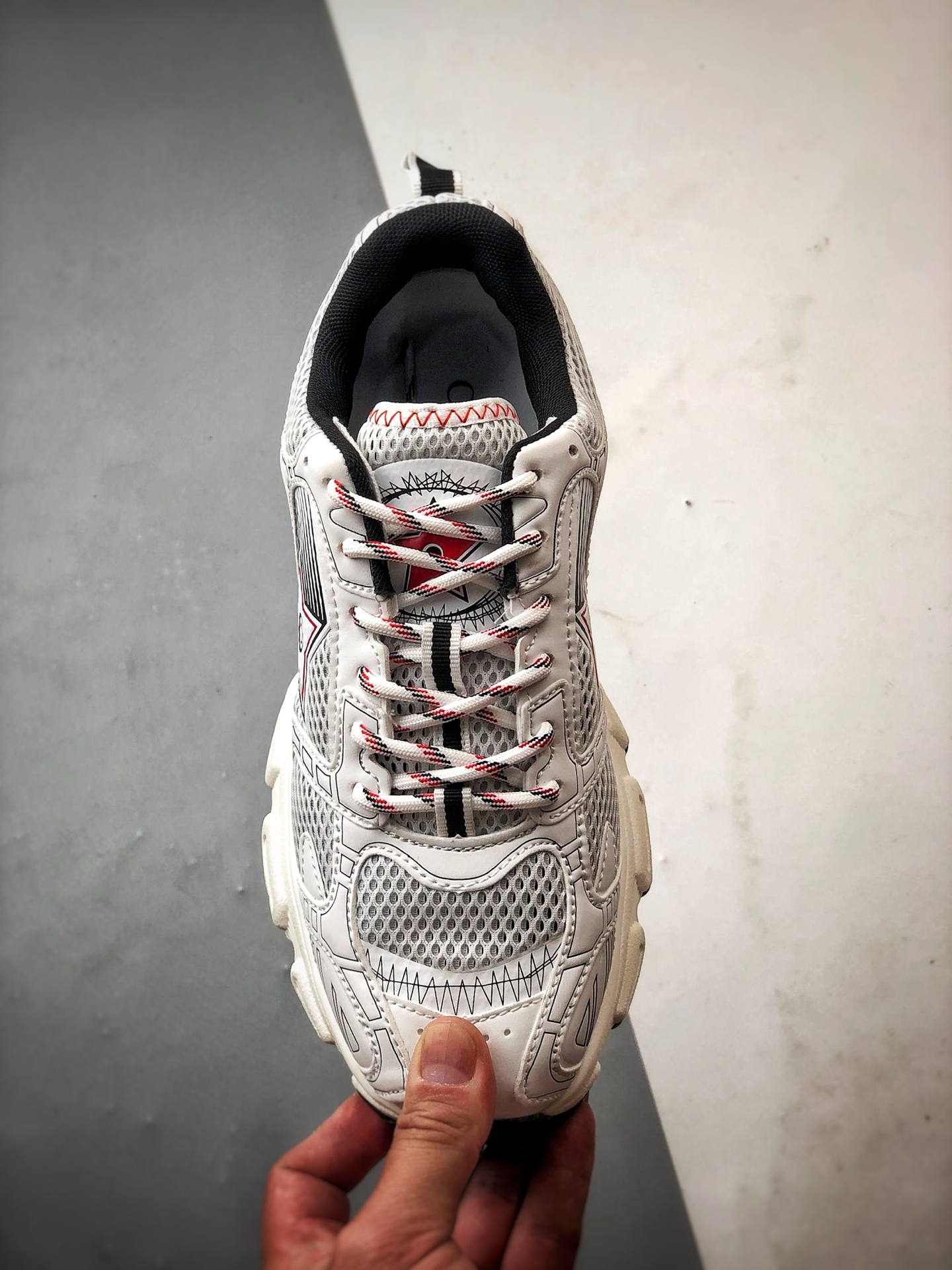 Dior/迪奥 Chrono系列 白红 25ss本季最新单品 圆头系带生活休闲运动鞋-Chinese UA Cheap High Quatity Brand Clothes Bags handbags Sneakers wholesale wholesaler seller from China Factory suppliers Fashion Clothing Shoes best Quality Beautiful Price Dior/迪奥 Chrono系列 白红 25ss本季最新单品 圆头系带生活休闲运动鞋