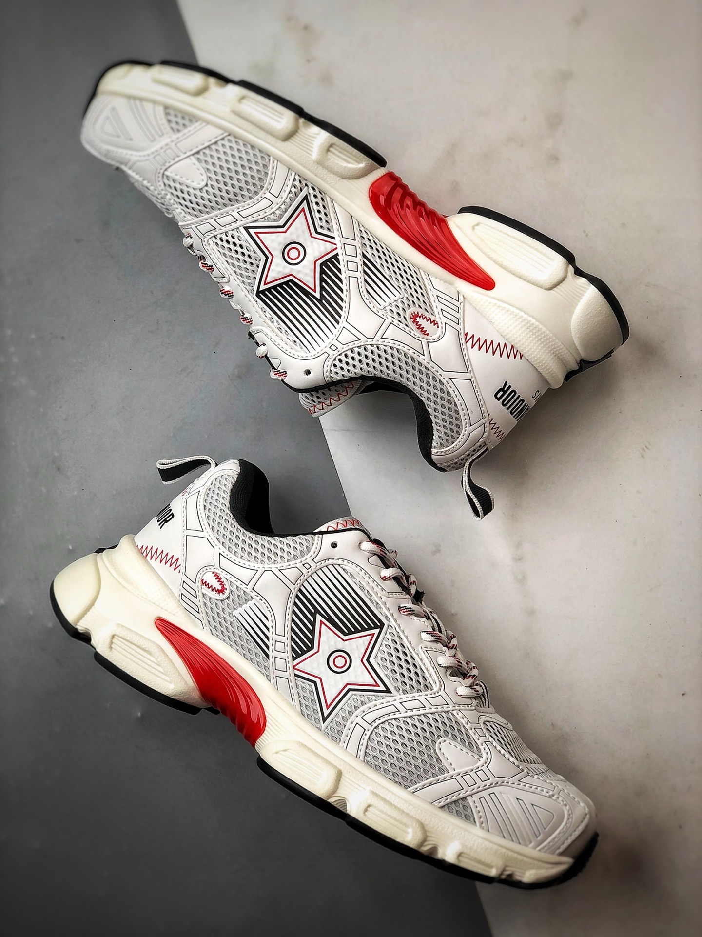 Dior/迪奥 Chrono系列 白红 25ss本季最新单品 圆头系带生活休闲运动鞋-Chinese UA Cheap High Quatity Brand Clothes Bags handbags Sneakers wholesale wholesaler seller from China Factory suppliers Fashion Clothing Shoes best Quality Beautiful Price Dior/迪奥 Chrono系列 白红 25ss本季最新单品 圆头系带生活休闲运动鞋