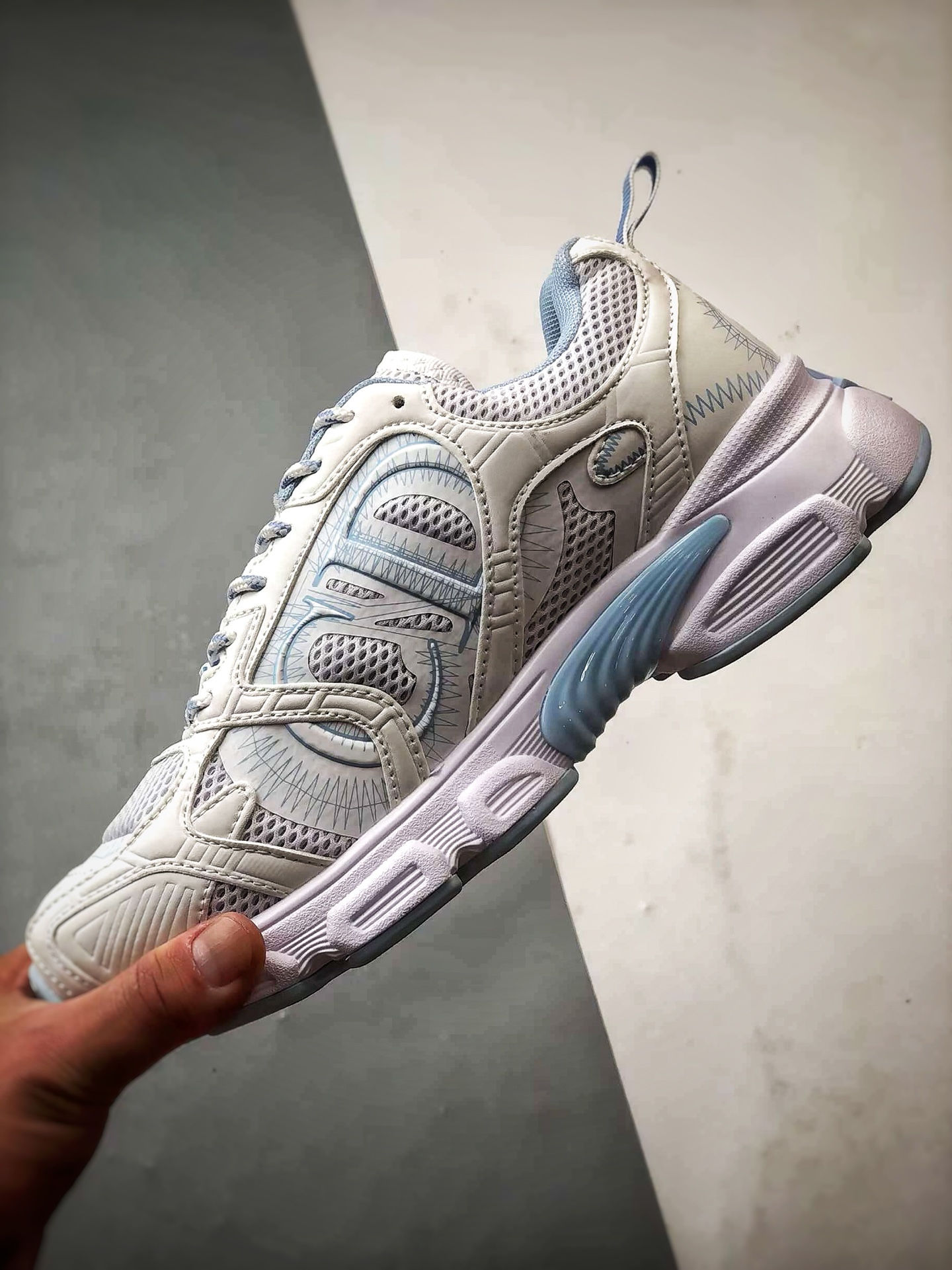 Dior/迪奥 Chrono系列 白蓝 25ss本季最新单品 圆头系带生活休闲运动鞋-Chinese UA Cheap High Quatity Brand Clothes Bags handbags Sneakers wholesale wholesaler seller from China Factory suppliers Fashion Clothing Shoes best Quality Beautiful Price Dior/迪奥 Chrono系列 白蓝 25ss本季最新单品 圆头系带生活休闲运动鞋