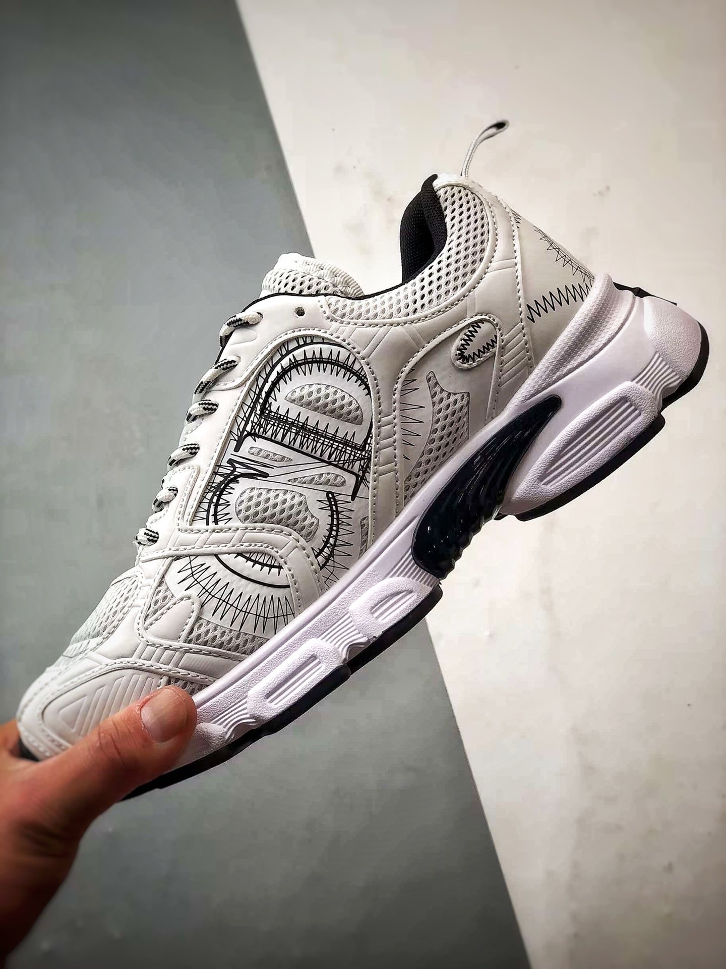 Dior/迪奥 Chrono系列 白黑 25ss本季最新单品 圆头系带生活休闲运动鞋-Chinese UA Cheap High Quatity Brand Clothes Bags handbags Sneakers wholesale wholesaler seller from China Factory suppliers Fashion Clothing Shoes best Quality Beautiful Price Dior/迪奥 Chrono系列 白黑 25ss本季最新单品 圆头系带生活休闲运动鞋