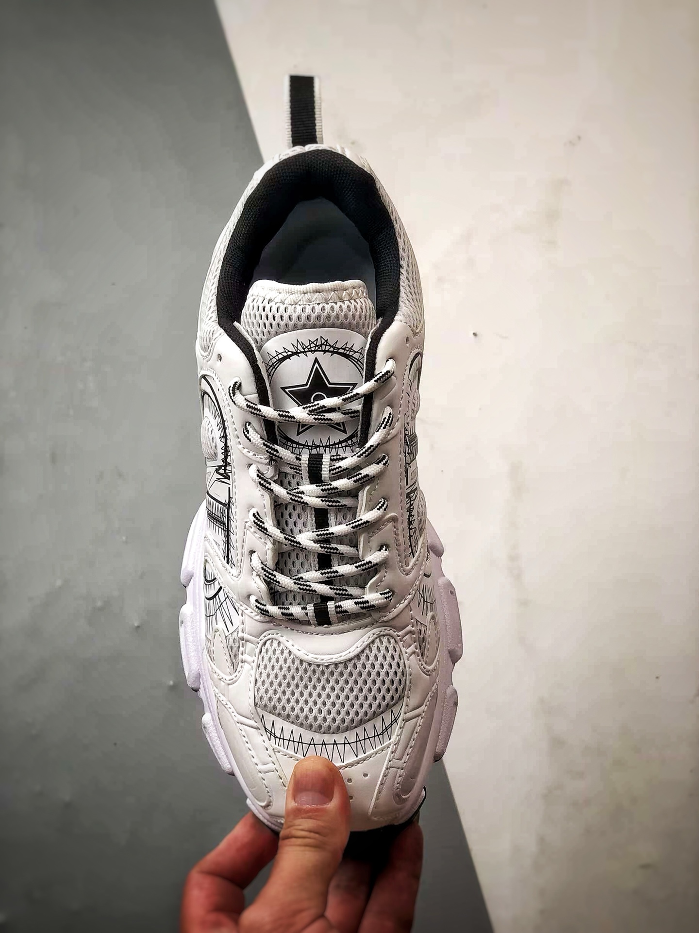 Dior/迪奥 Chrono系列 白黑 25ss本季最新单品 圆头系带生活休闲运动鞋-Chinese UA Cheap High Quatity Brand Clothes Bags handbags Sneakers wholesale wholesaler seller from China Factory suppliers Fashion Clothing Shoes best Quality Beautiful Price Dior/迪奥 Chrono系列 白黑 25ss本季最新单品 圆头系带生活休闲运动鞋