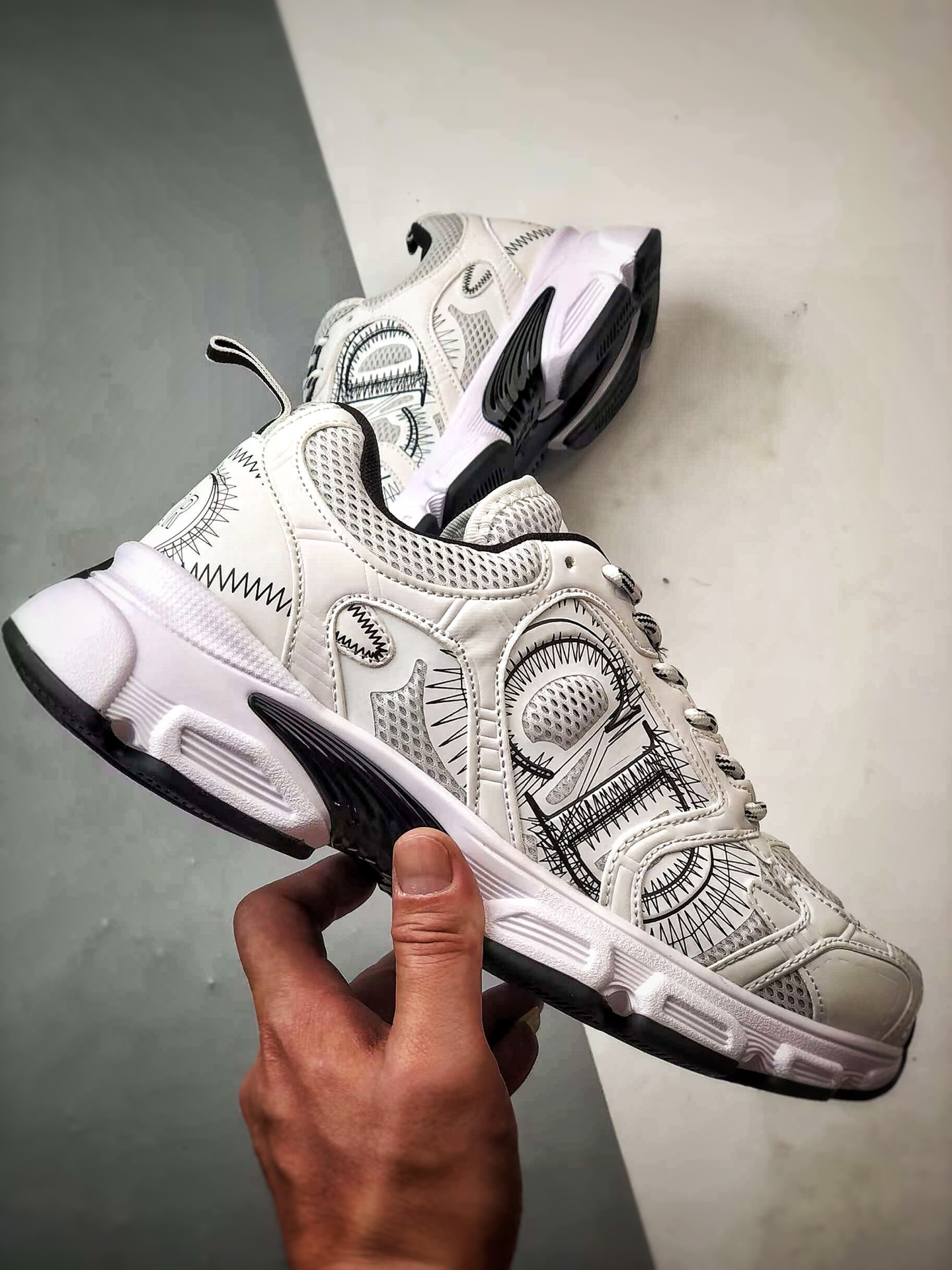 Dior/迪奥 Chrono系列 白黑 25ss本季最新单品 圆头系带生活休闲运动鞋-Chinese UA Cheap High Quatity Brand Clothes Bags handbags Sneakers wholesale wholesaler seller from China Factory suppliers Fashion Clothing Shoes best Quality Beautiful Price Dior/迪奥 Chrono系列 白黑 25ss本季最新单品 圆头系带生活休闲运动鞋