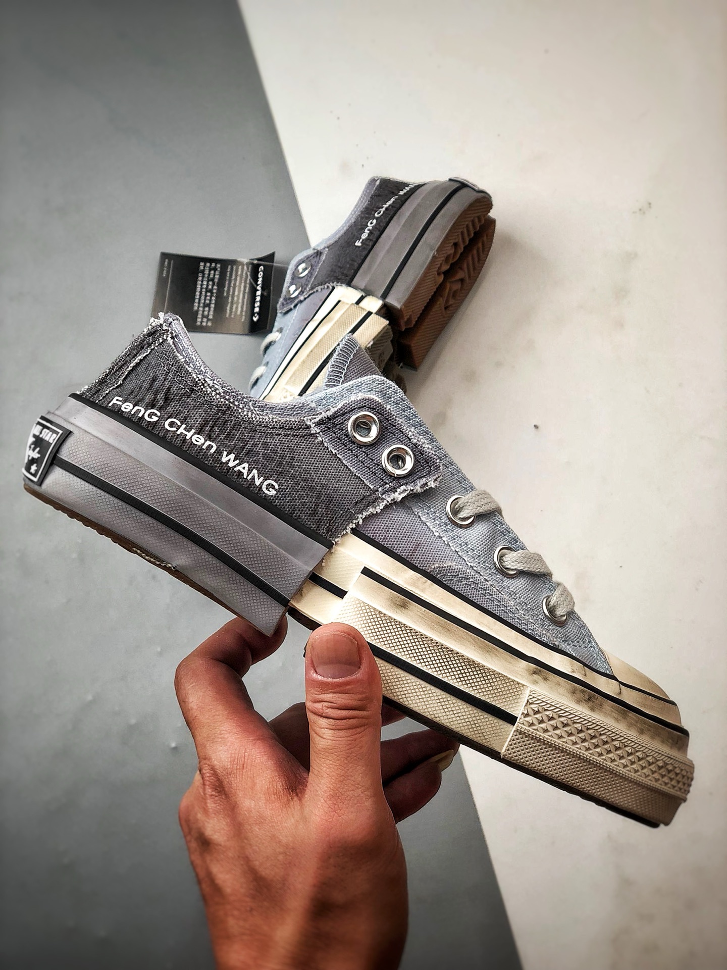 Converse x Feng Chen Wang 渐变灰蓝 设计师联名款 A15742C-莆田鞋,莆田鞋货源,高仿鞋,高仿鞋货源,安福档口,莆田高仿鞋,莆田鞋批发,高仿鞋批发,莆田高仿运动鞋,高仿运动鞋,莆田运动鞋 Converse x Feng Chen Wang 渐变灰蓝 设计师联名款 A15742C