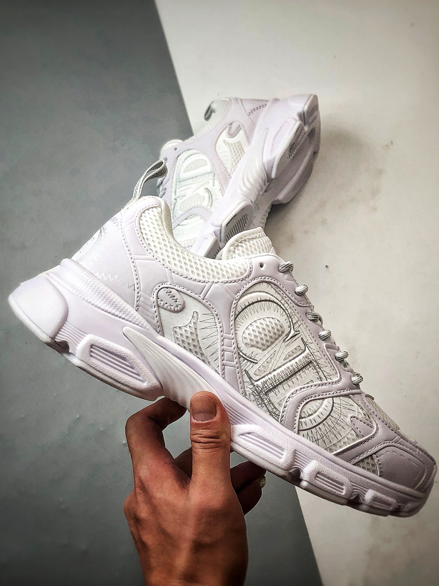 Dior/迪奥 Chrono系列 白色 25ss本季最新单品 圆头系带生活休闲运动鞋