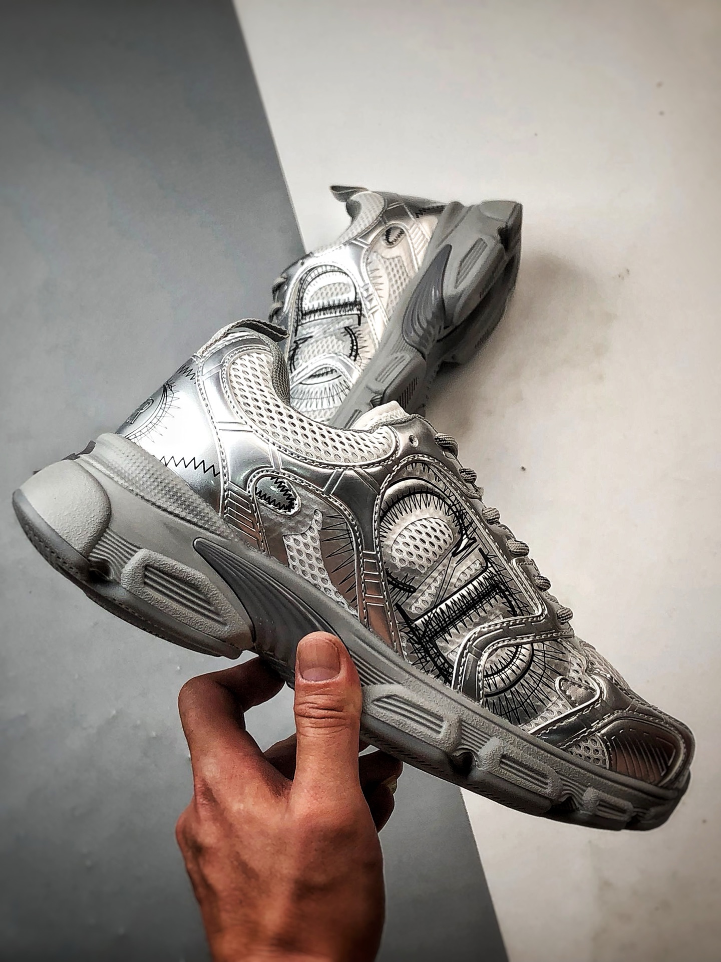 Dior/迪奥 Chrono系列 灰银 25ss本季最新单品 圆头系带生活休闲运动鞋-Chinese UA Cheap High Quatity Brand Clothes Bags handbags Sneakers wholesale wholesaler seller from China Factory suppliers Fashion Clothing Shoes best Quality Beautiful Price Dior/迪奥 Chrono系列 灰银 25ss本季最新单品 圆头系带生活休闲运动鞋