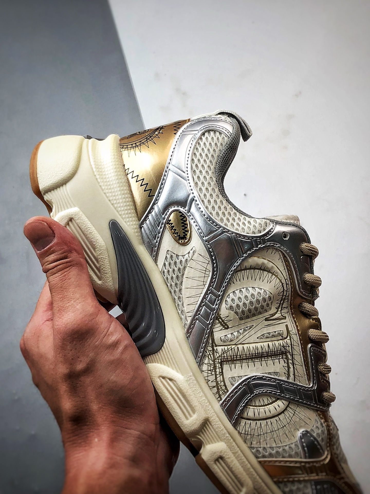 Dior/迪奥 Chrono系列 金色 25ss本季最新单品 圆头系带生活休闲运动鞋