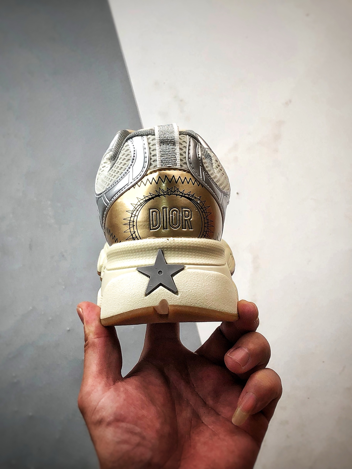 Dior/迪奥 Chrono系列 金色 25ss本季最新单品 圆头系带生活休闲运动鞋