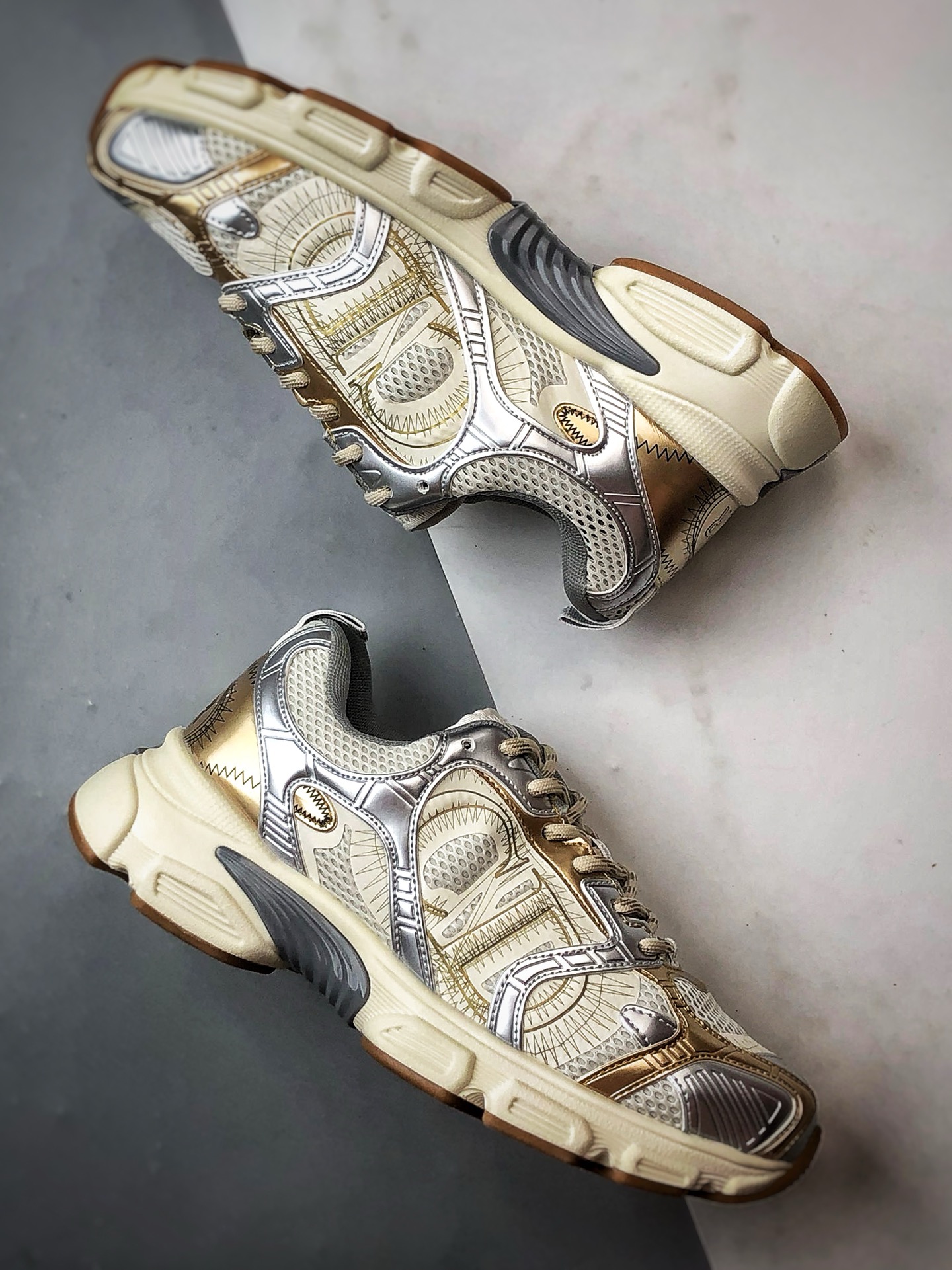 Dior/迪奥 Chrono系列 金色 25ss本季最新单品 圆头系带生活休闲运动鞋