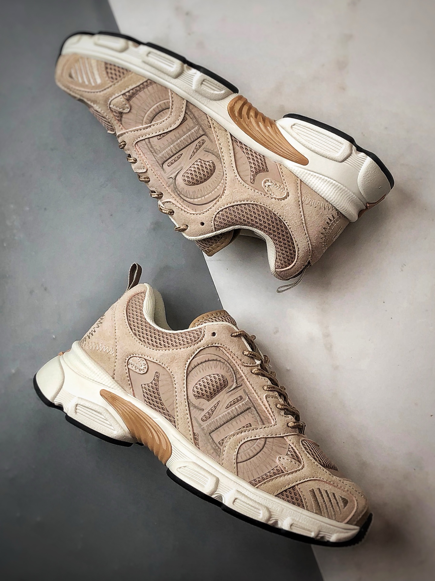 Dior/迪奥 Chrono系列 裸色 25ss本季最新单品 圆头系带生活休闲运动鞋