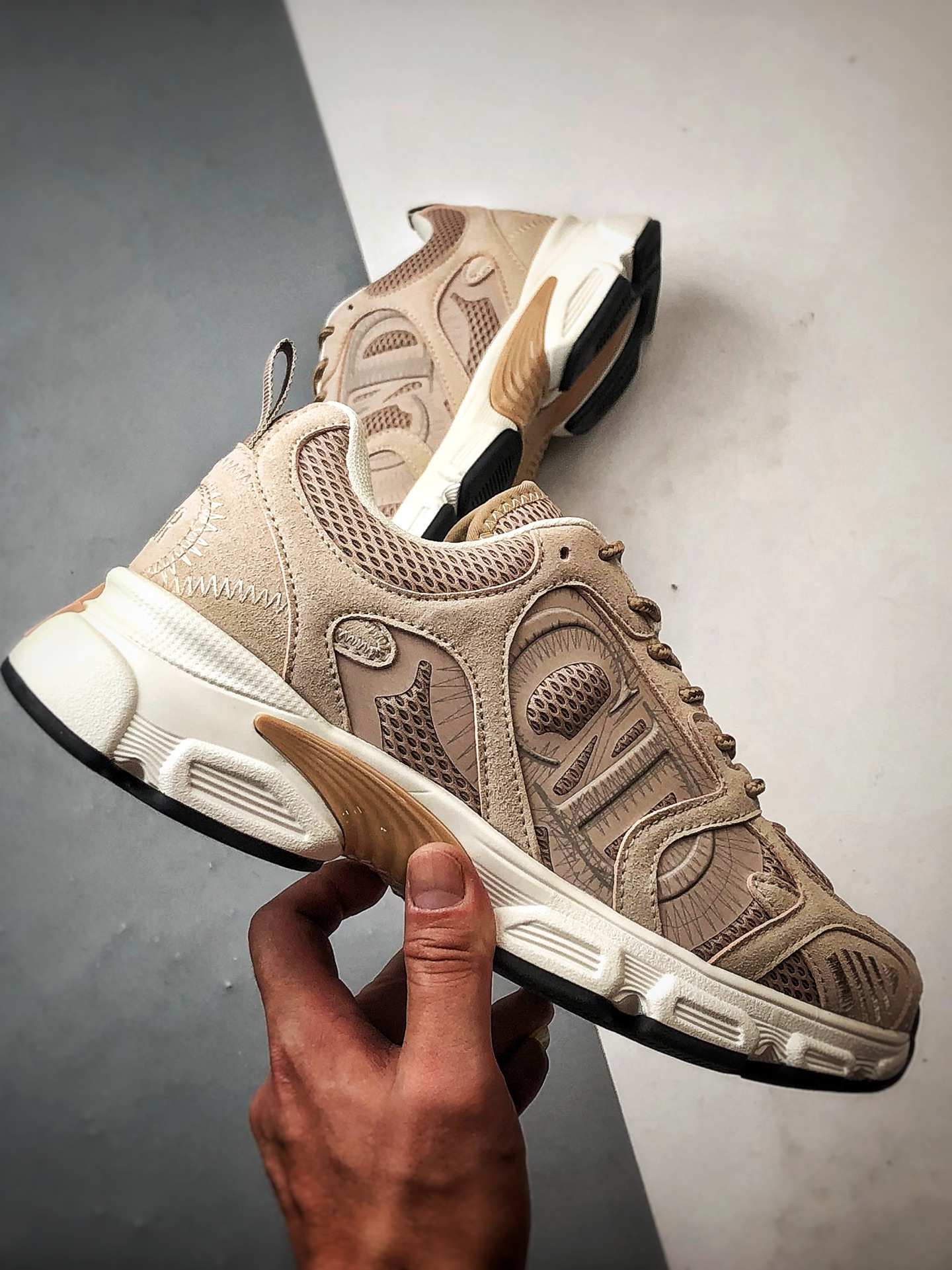 Dior/迪奥 Chrono系列 裸色 25ss本季最新单品 圆头系带生活休闲运动鞋