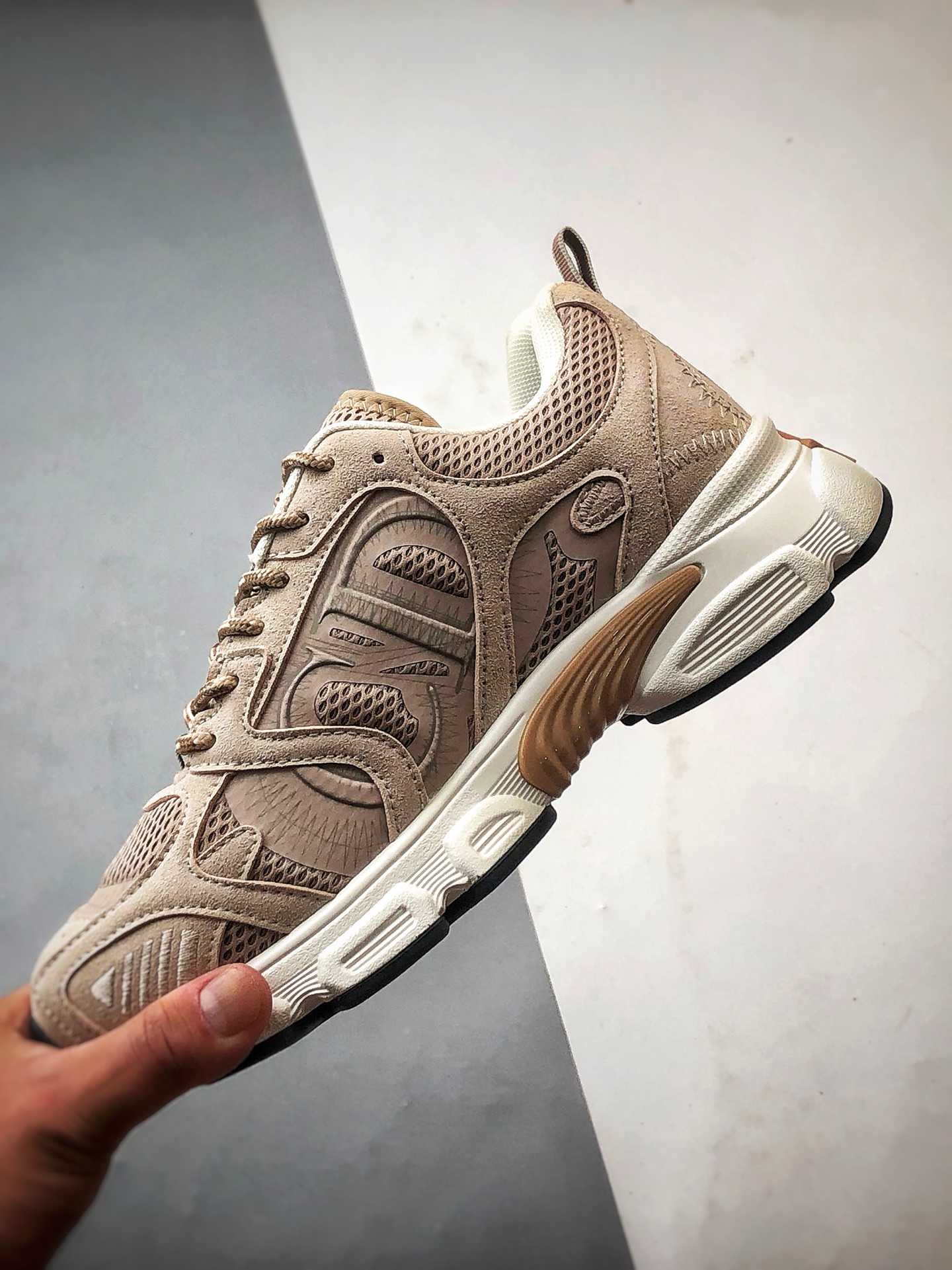 Dior/迪奥 Chrono系列 裸色 25ss本季最新单品 圆头系带生活休闲运动鞋