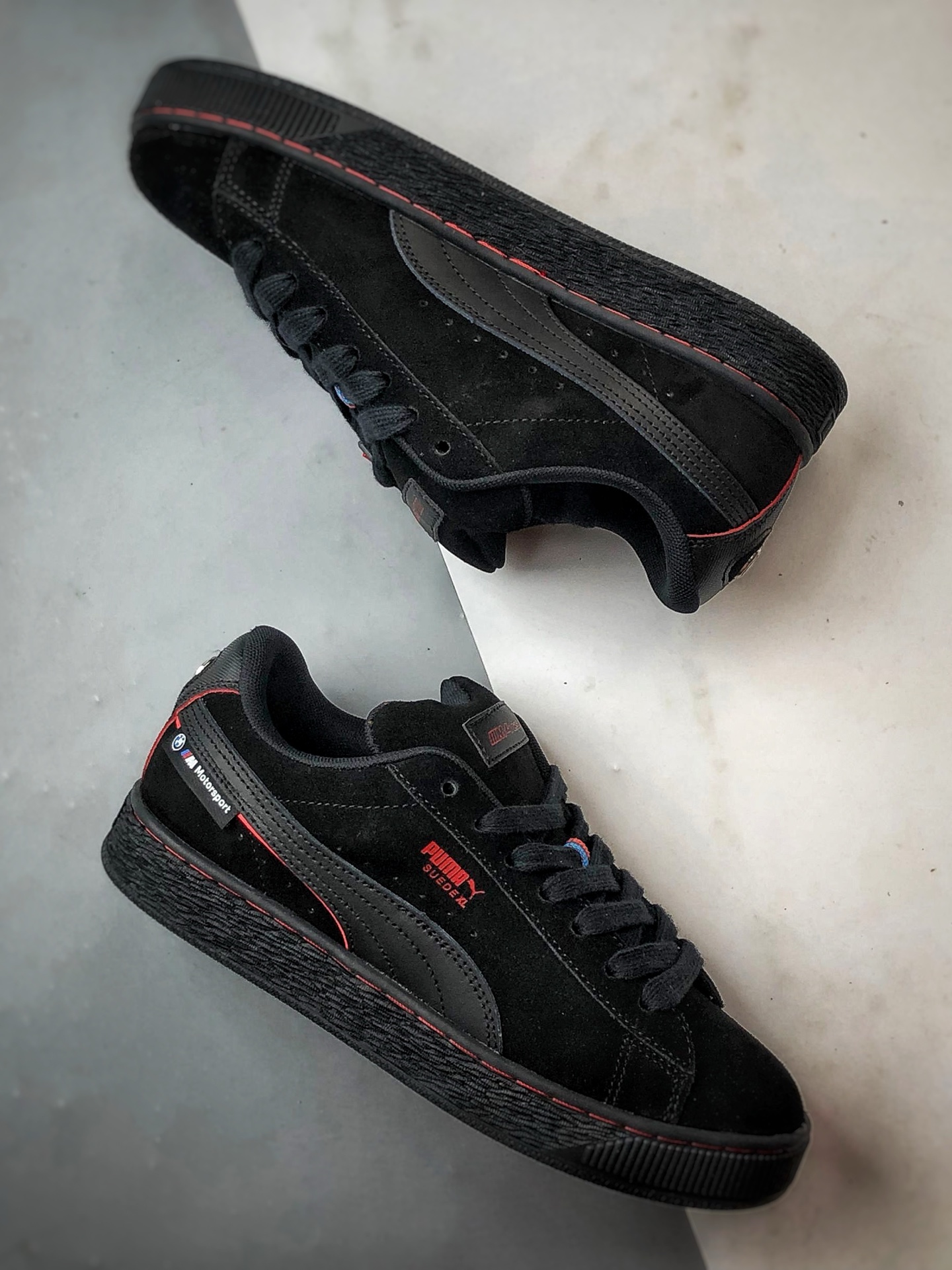 BMW x Puma Suede XL 黑色 绒面革舒适百搭休闲低帮板鞋 308706-01-Chinese UA Cheap High Quatity Brand Clothes Bags handbags Sneakers wholesale wholesaler seller from China Factory suppliers Fashion Clothing Shoes best Quality Beautiful Price BMW x Puma Suede XL 黑色 绒面革舒适百搭休闲低帮板鞋 308706-01