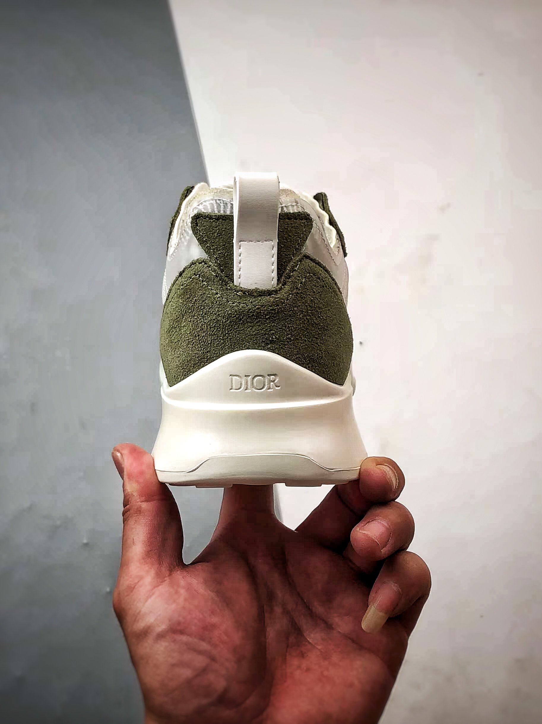 Dior/迪奥 B25 Oblique Runner Sneaker 绿色 老爹风系带低帮透气休闲运动慢跑鞋