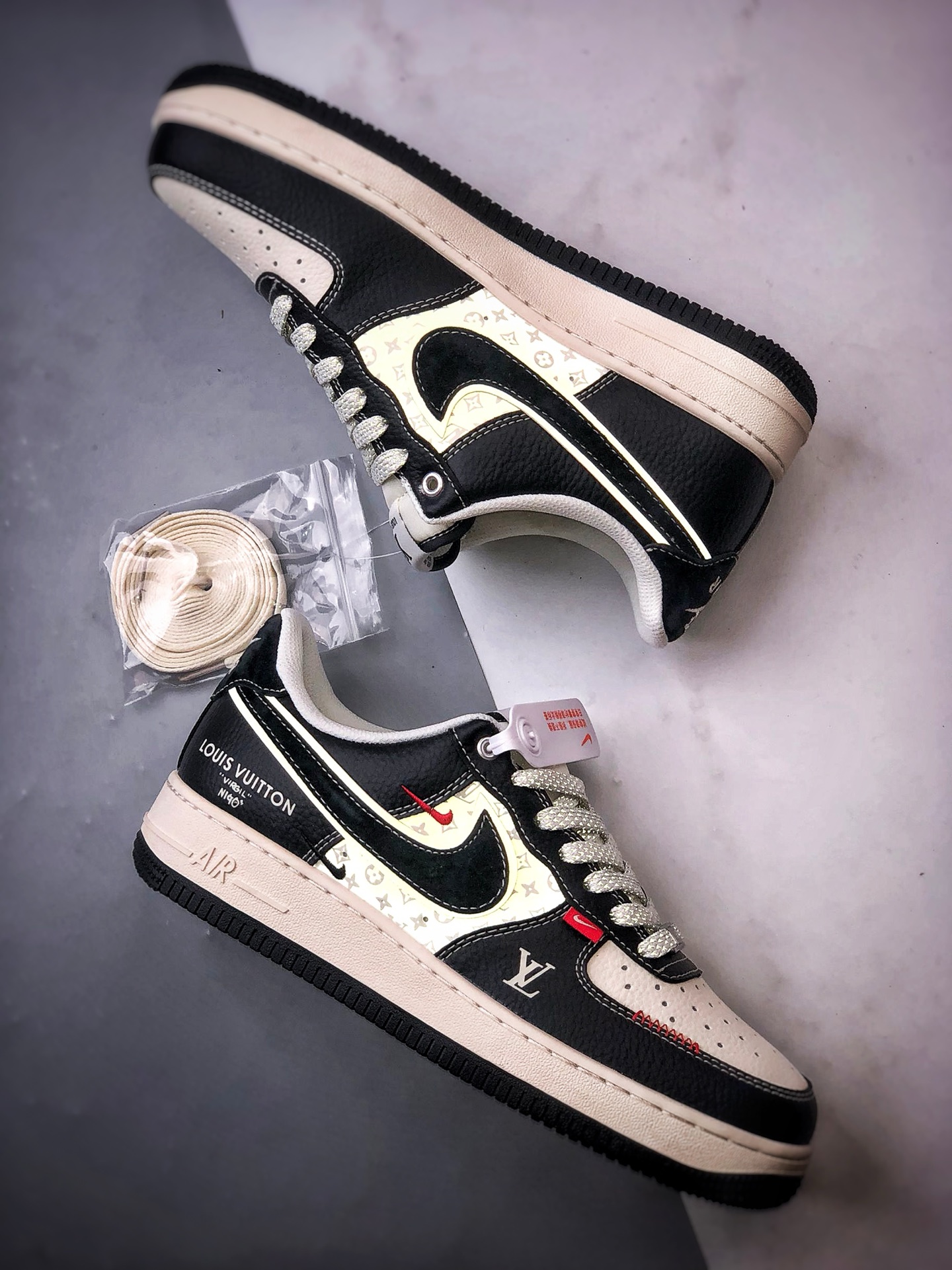 LV x Air Force 1 Low 黑白反光 YX5066-349