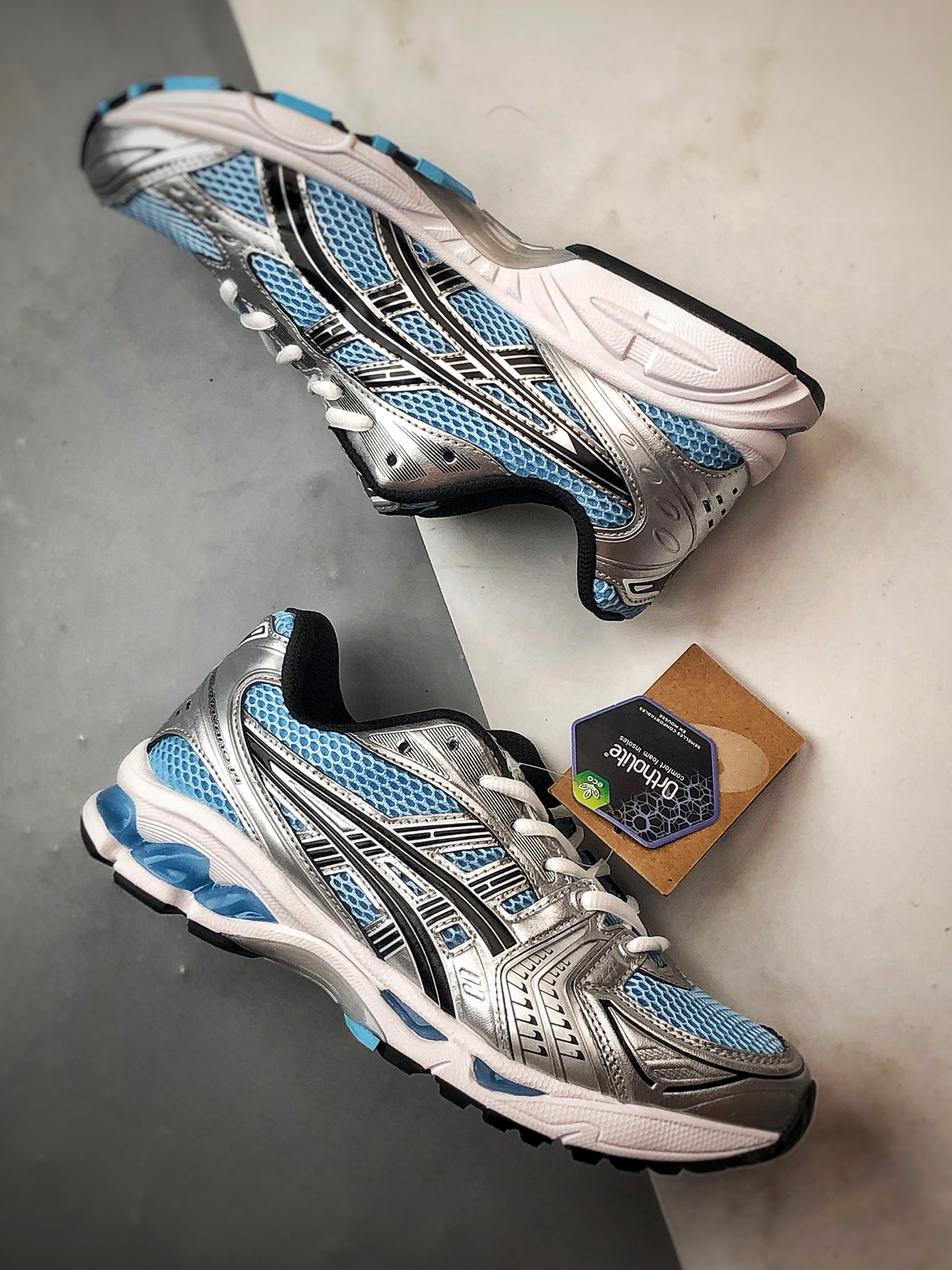 200 Asics Gel-Kayano 14 蓝银色 亚瑟士14代 纳米纤维气垫百搭休闲运动慢跑鞋 1203A537-400