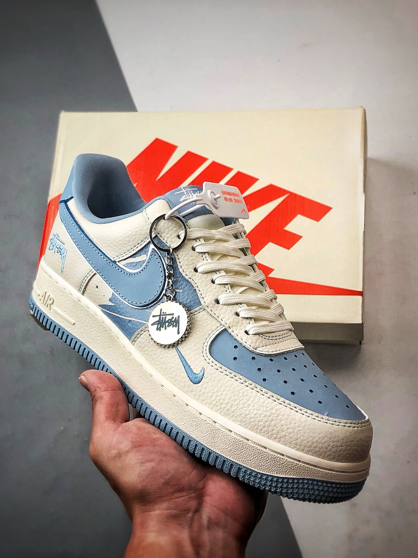 280 Stussy x Air Force 1 Low 米白蓝 KK1988-090-Chinese UA Cheap High Quatity Brand Clothes Bags handbags Sneakers wholesale wholesaler seller from China Factory suppliers Fashion Clothing Shoes best Quality Beautiful Price 280 Stussy x Air Force 1 Low 米白蓝 KK1988-090