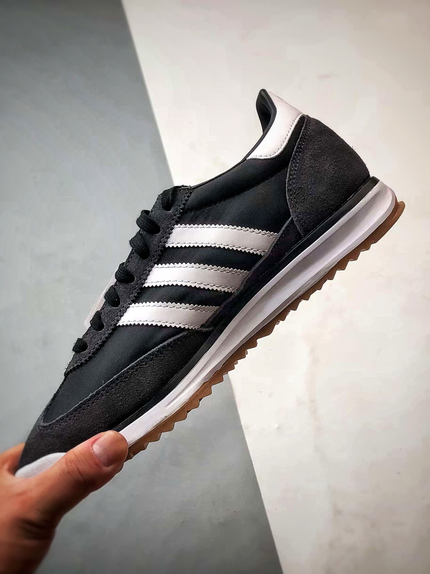 AD Originals SL 72 RS 黑白 经典复古轻便休闲运动慢跑鞋 JI1282