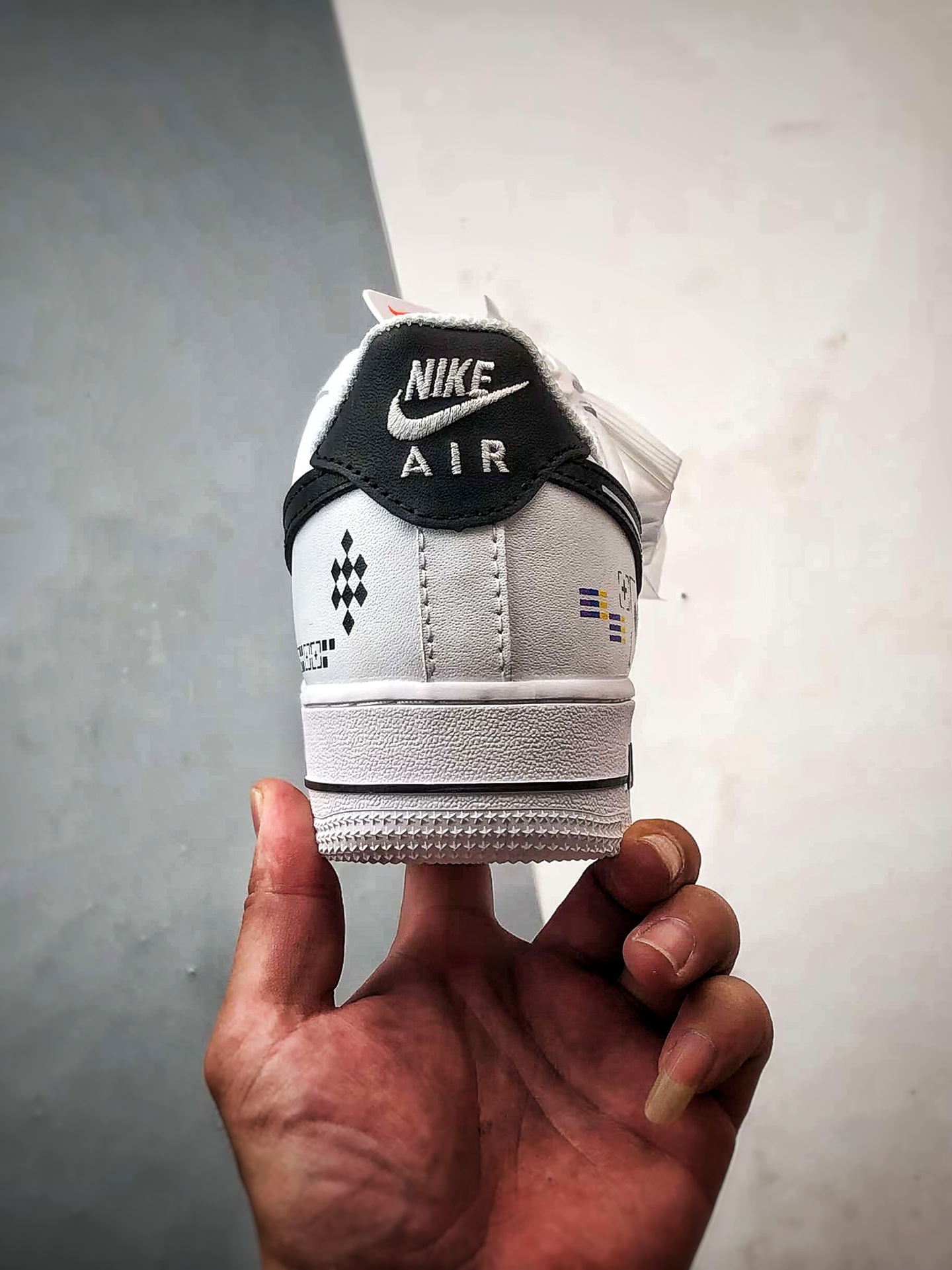 定制球鞋 Air Force 1 Low 印花集 黑白手绘 经典休闲运动板鞋 CW2288-030