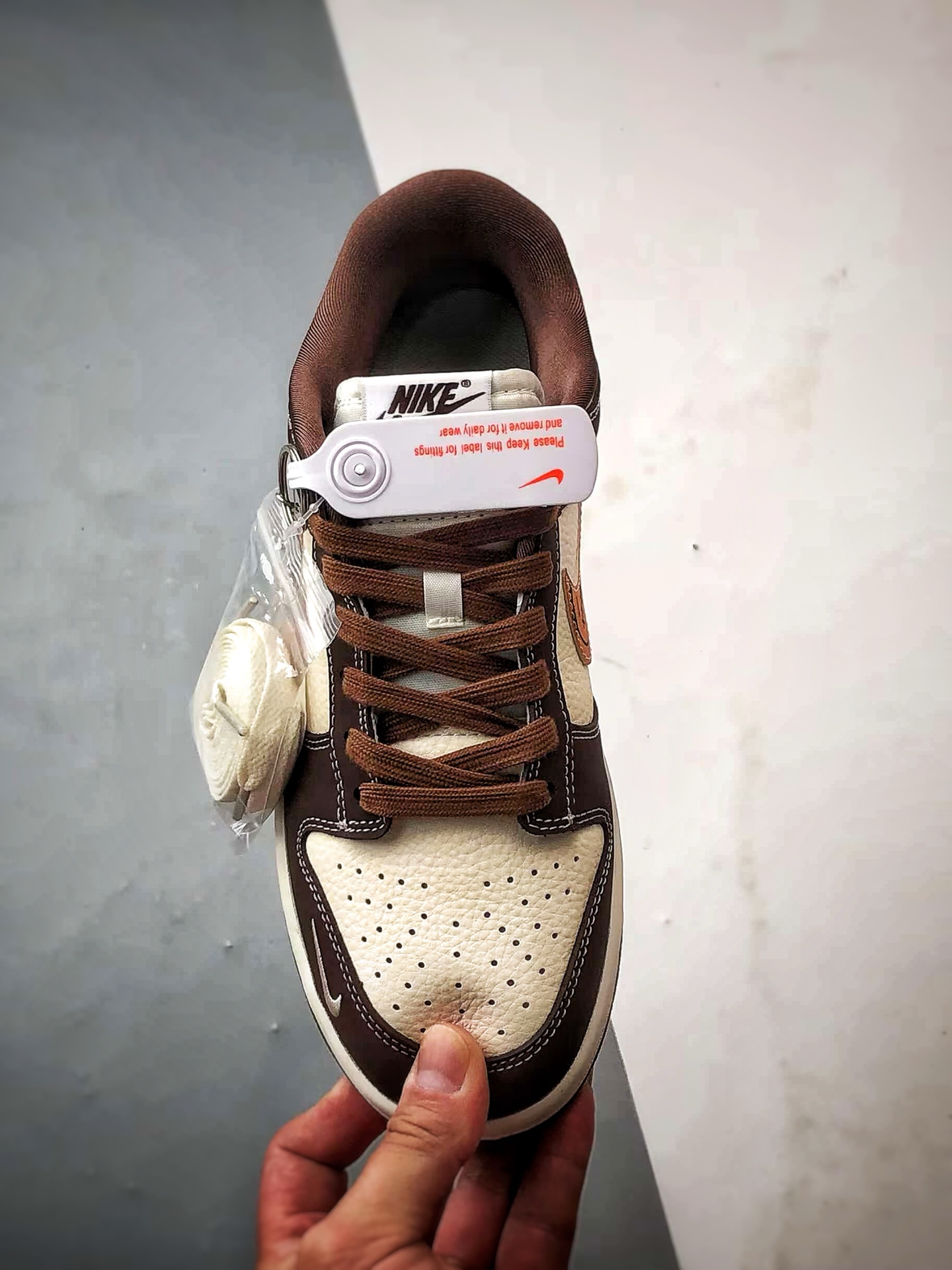 NK Dunk Low Retro ”DIY高端定制” 鬼脸米棕橙反光钩 低帮休闲运动板鞋 KK1333-034