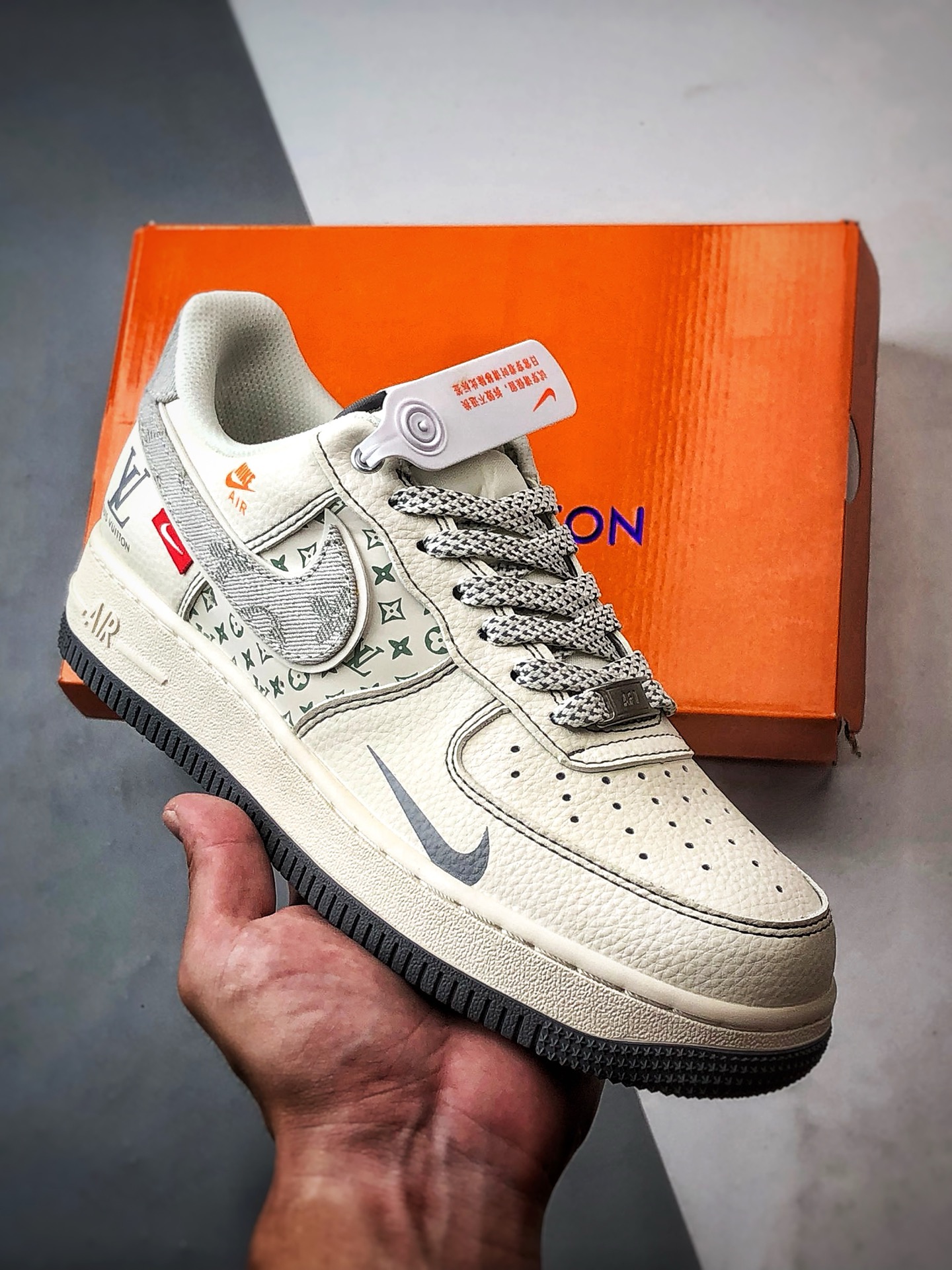 LV x Air Force 1 Low 米白灰牛仔钩 YX5066-346