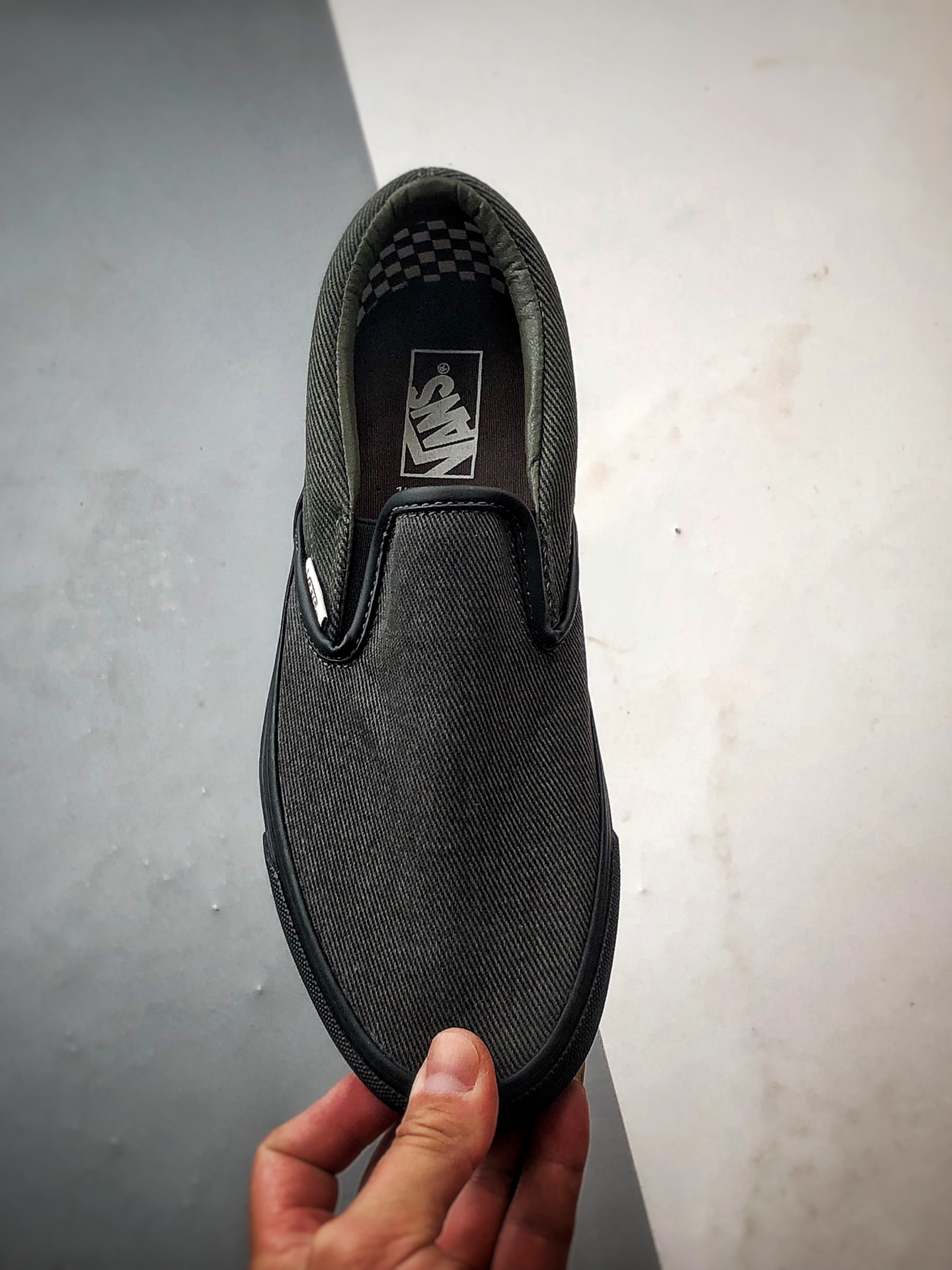 160 Vainl Archive x Vans Slip-On 黑色 联名款牛仔一脚蹬休闲低帮板鞋 VN000BVZRUX1-Chinese UA Cheap High Quatity Brand Clothes Bags handbags Sneakers wholesale wholesaler seller from China Factory suppliers Fashion Clothing Shoes best Quality Beautiful Price 160 Vainl Archive x Vans Slip-On 黑色 联名款牛仔一脚蹬休闲低帮板鞋 VN000BVZRUX1