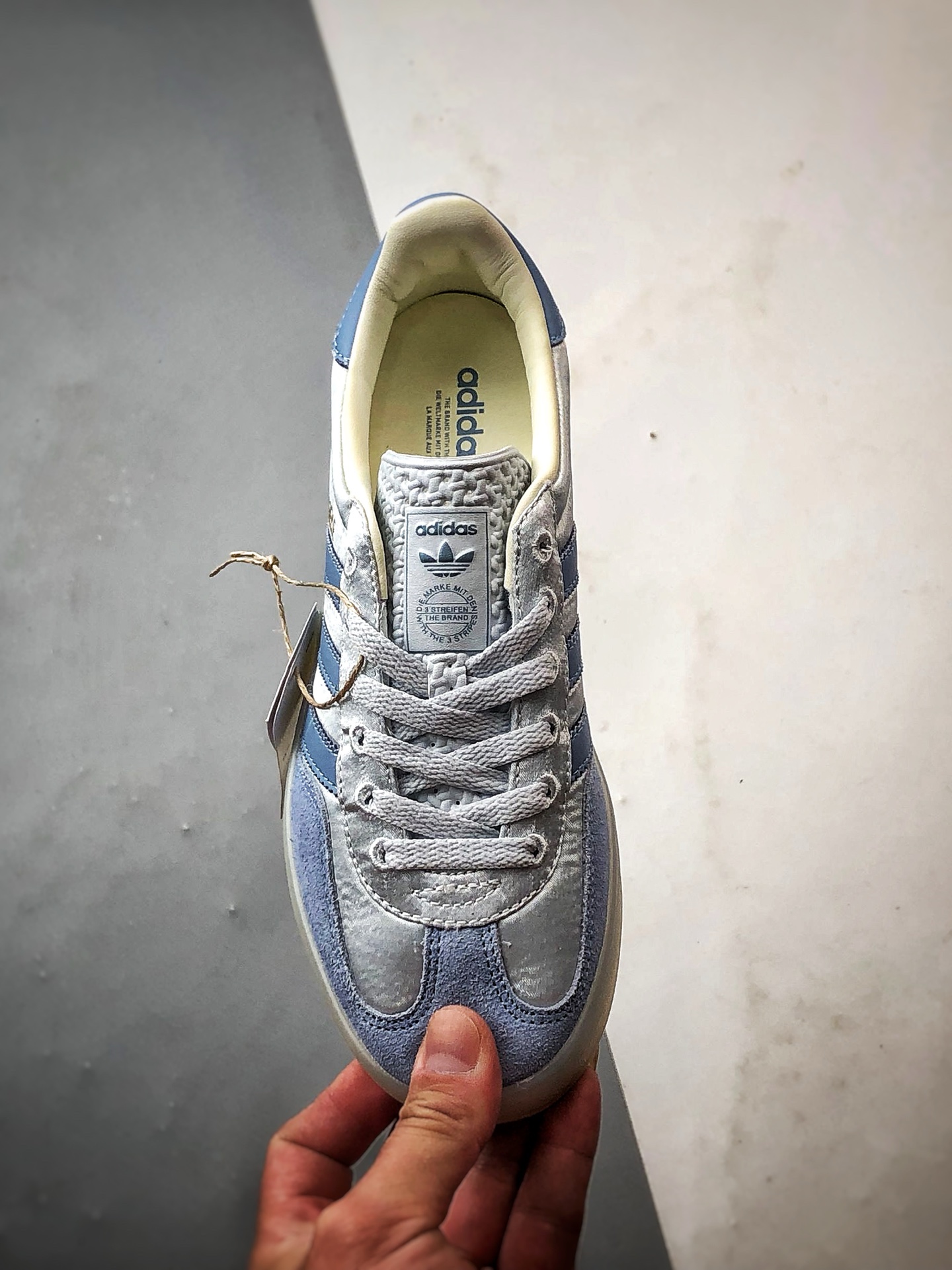 AD Originals Gazelle Indoor 冰雾蓝 三叶草复古休闲运动板鞋 JI2711