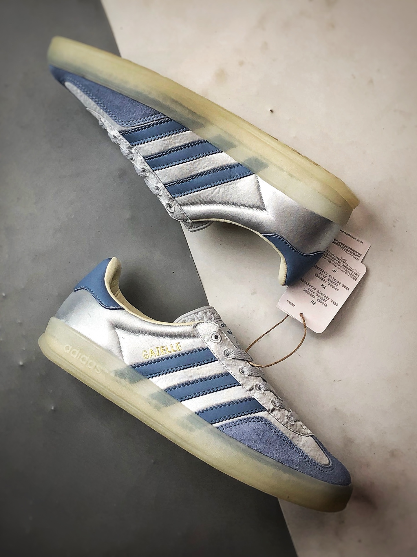 AD Originals Gazelle Indoor 冰雾蓝 三叶草复古休闲运动板鞋 JI2711