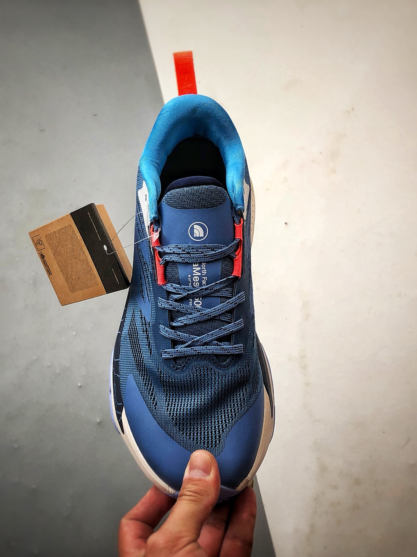 北面The North Face Altamesa 500 蓝色 圆头系带减震耐磨低帮越野徒步鞋