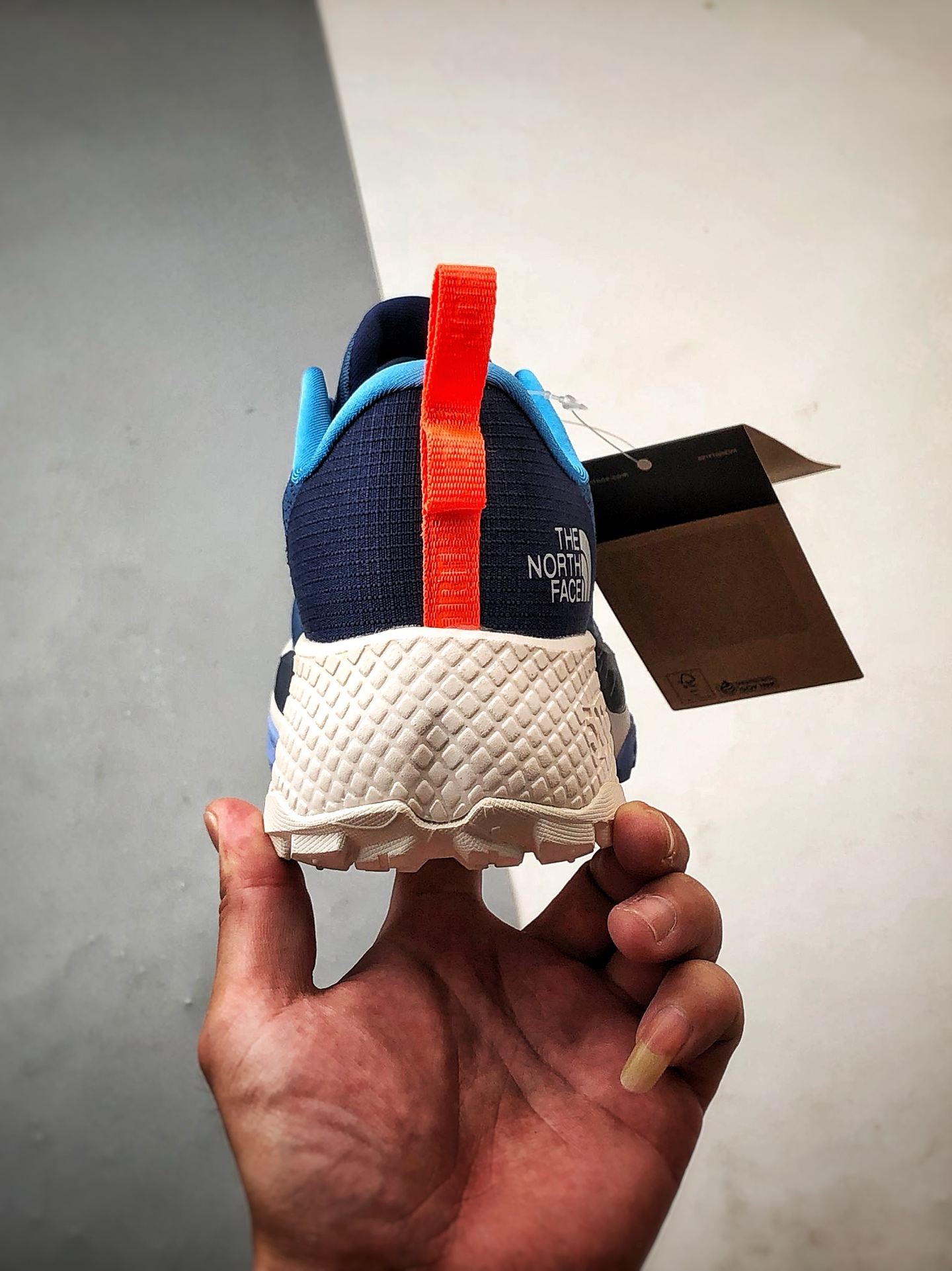 北面The North Face Altamesa 500 蓝色 圆头系带减震耐磨低帮越野徒步鞋