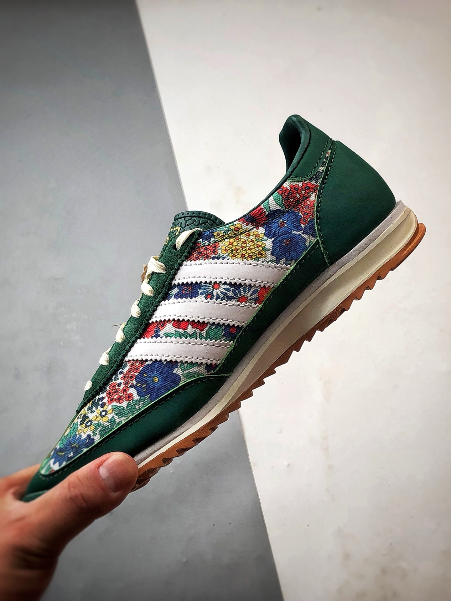 200 AD Originals SL 72 RS 花卉绿色 经典复古轻便休闲运动慢跑鞋 JH7226