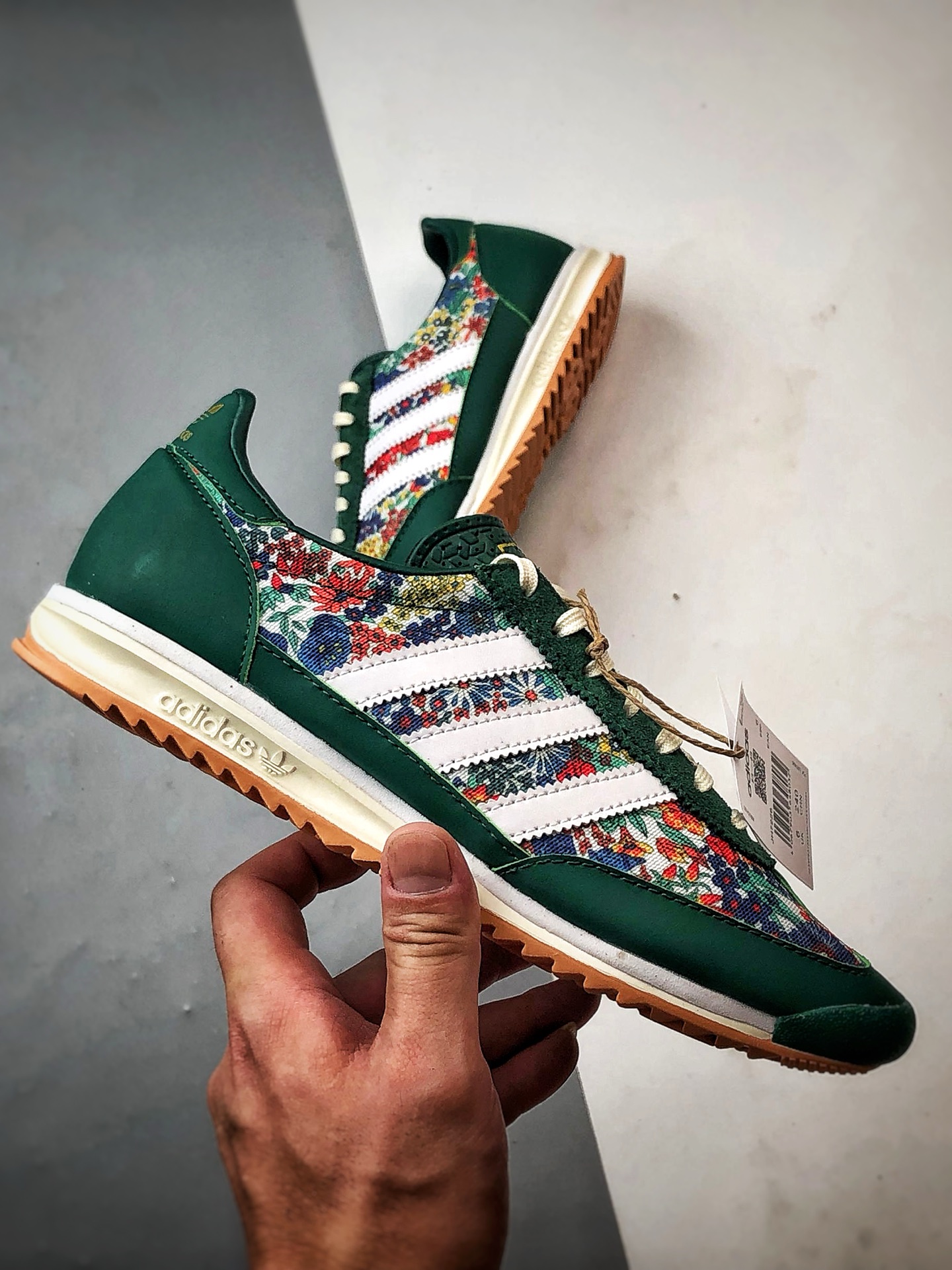 200 AD Originals SL 72 RS 花卉绿色 经典复古轻便休闲运动慢跑鞋 JH7226