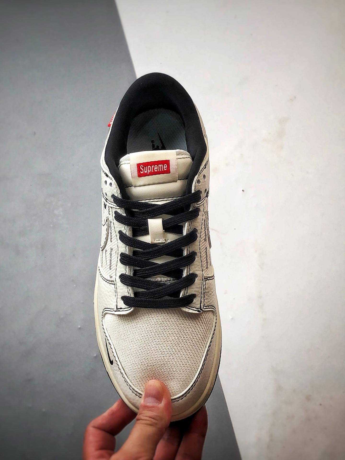 290 NK Dunk Low Retro ”DIY高端定制” Sup麻布拼接米白黑 低帮休闲运动板鞋 SC9207-424