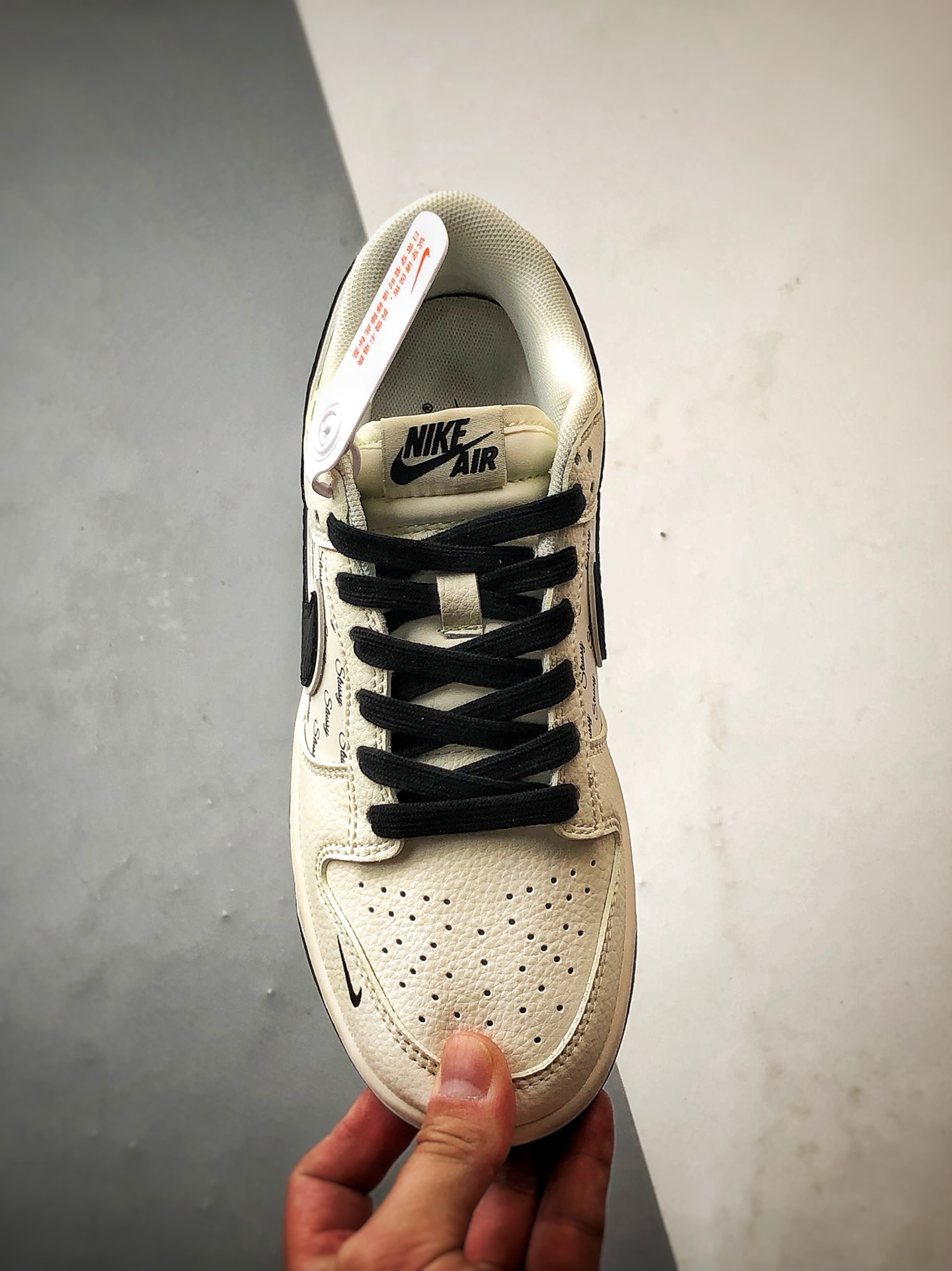 290 NK Dunk Low Retro ”DIY高端定制” 斯图西米白黑 低帮休闲运动板鞋 JP1648-023